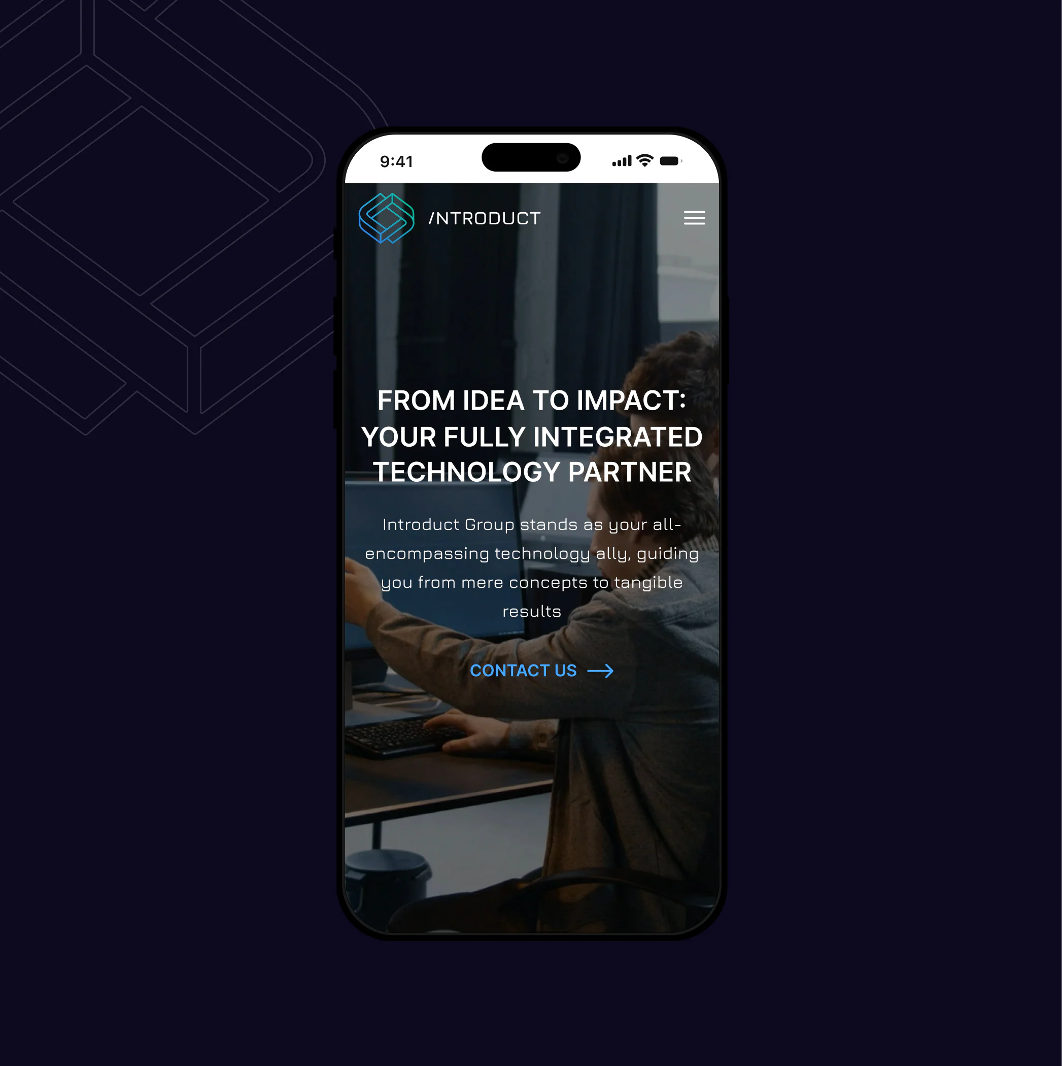 Introduct Website | Main Page | Mobile Version | Hero Section