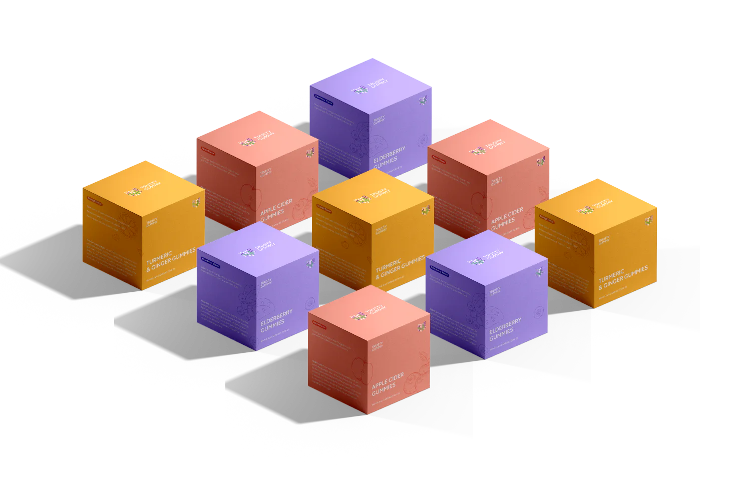 Mosaic of different flavor boxes | Option 4