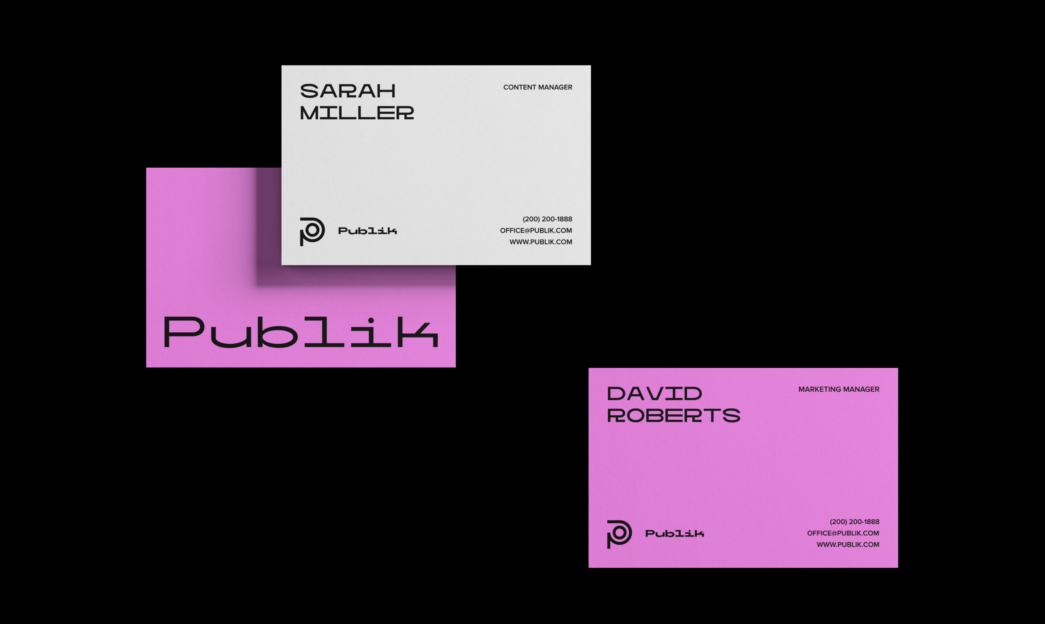 UI/UX Design Business card | Publik Trade