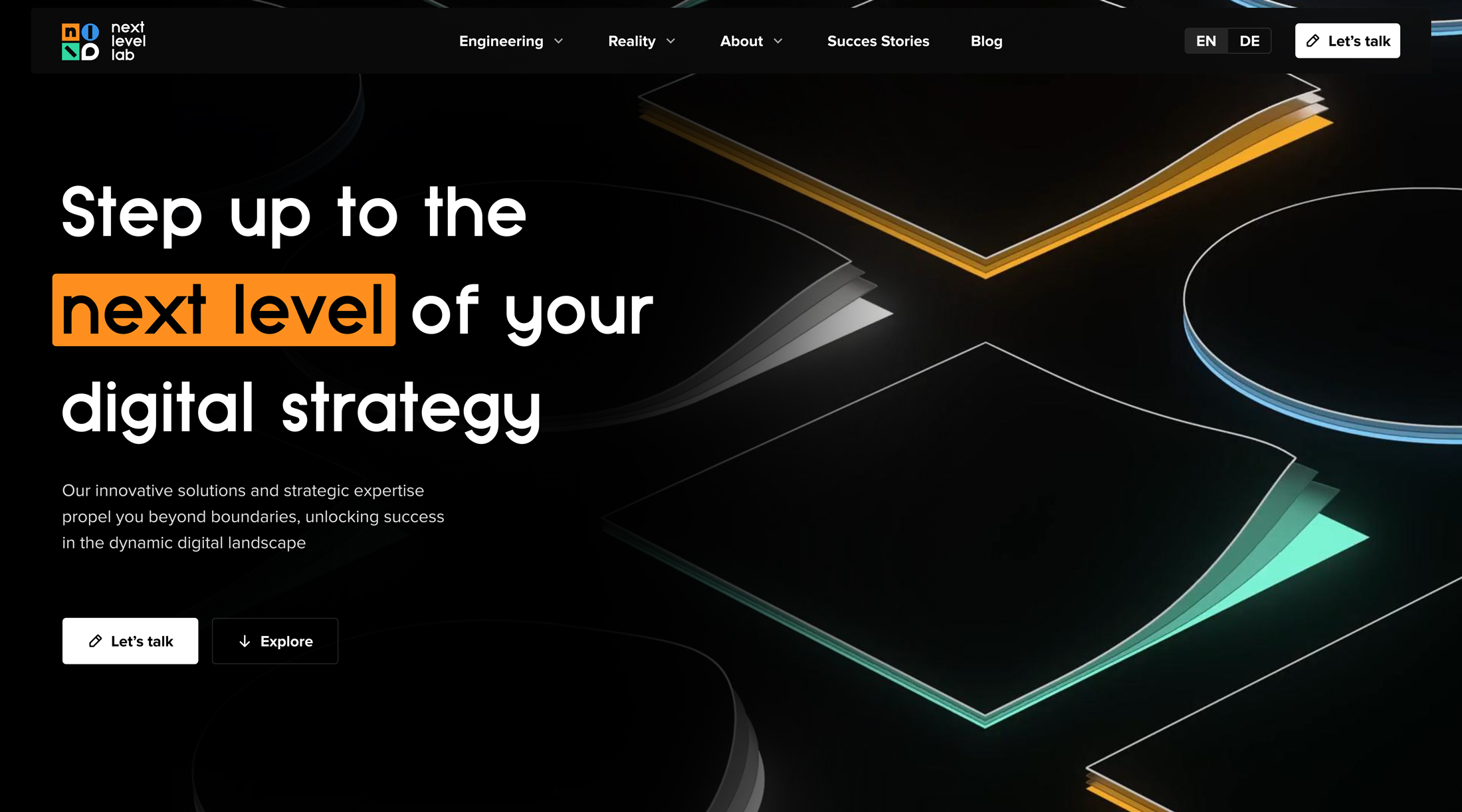 Next Level Lab: New design of the website