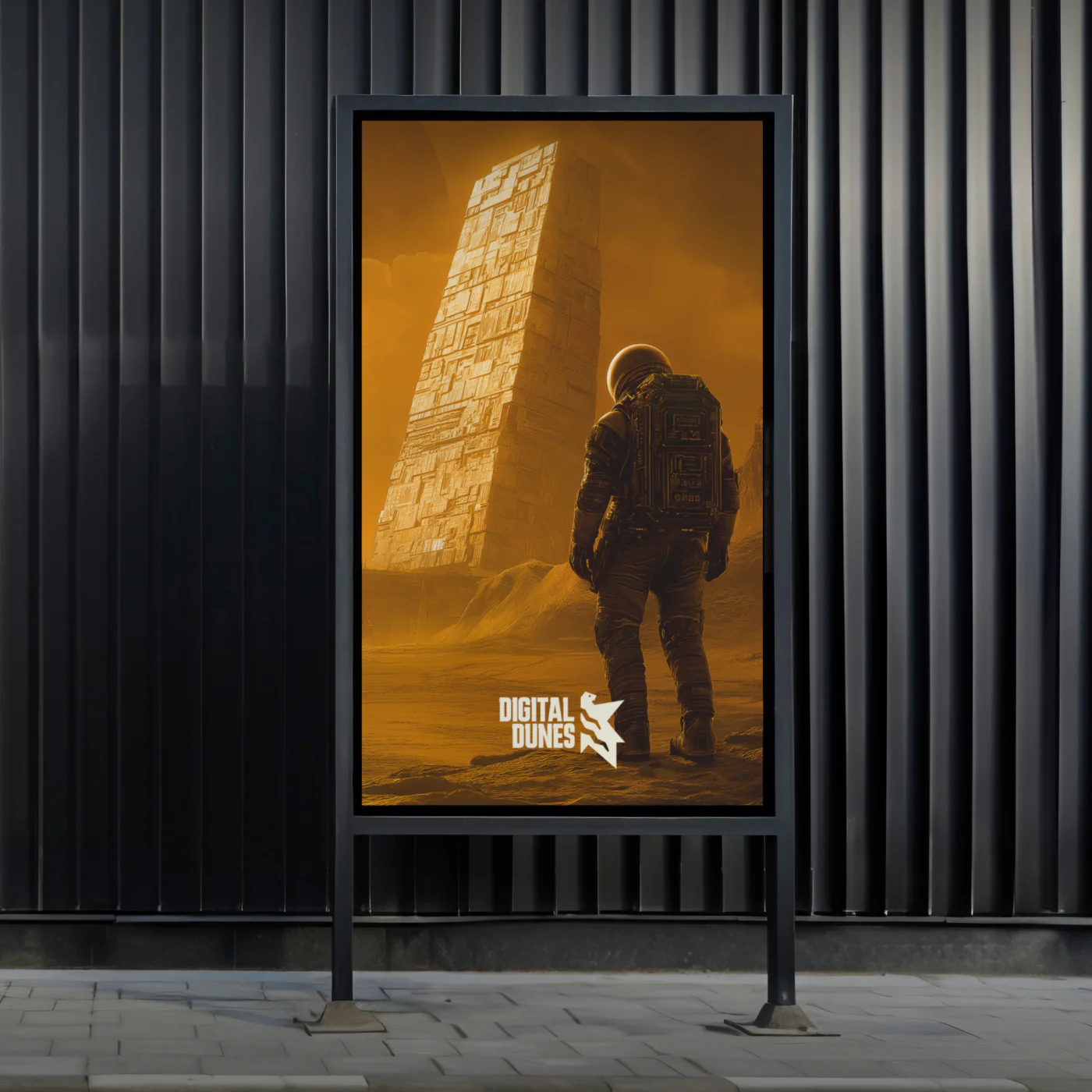 Astronaut and tower
