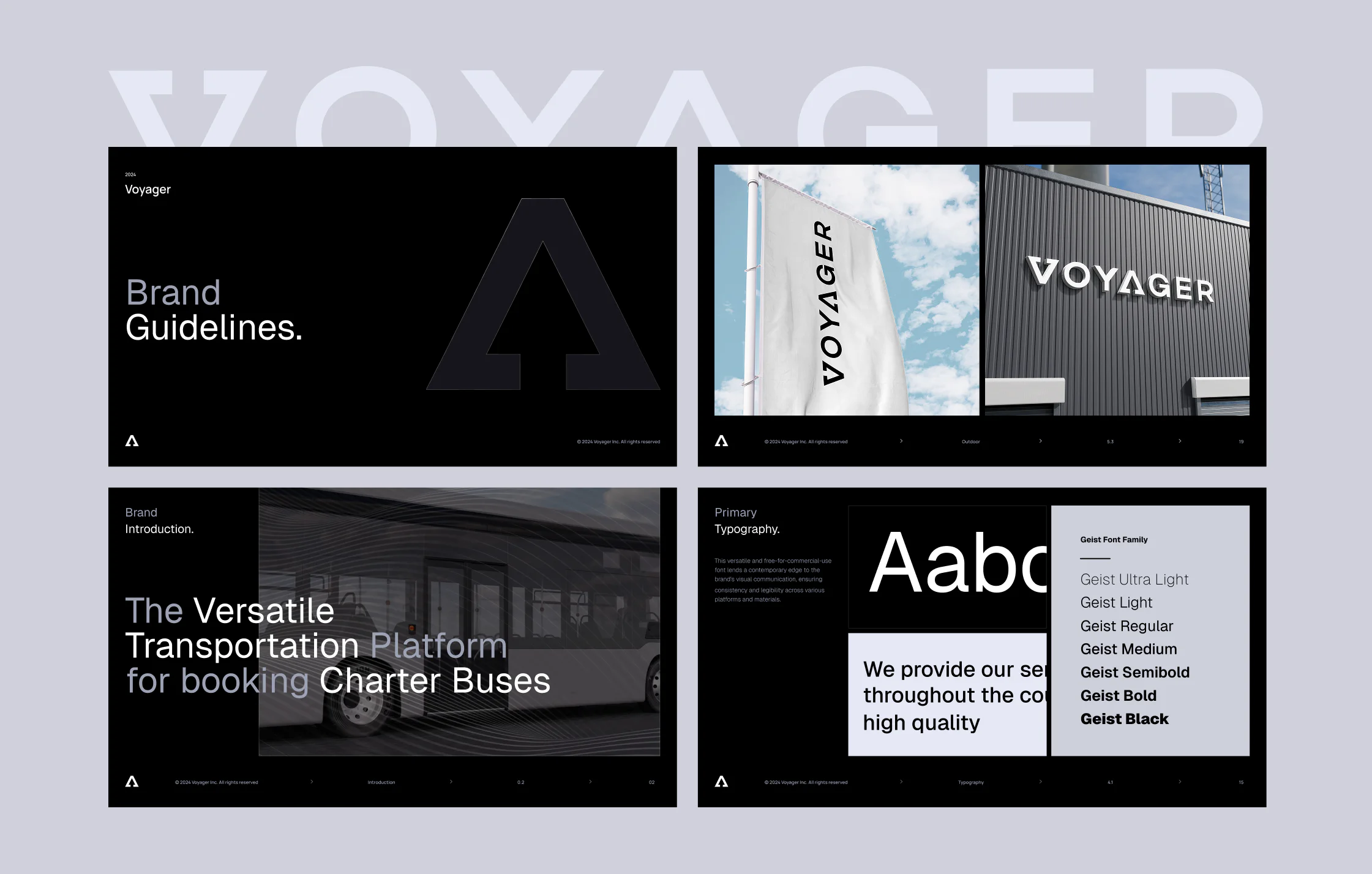Voyager branding & typography Voyager brand guidelines overview