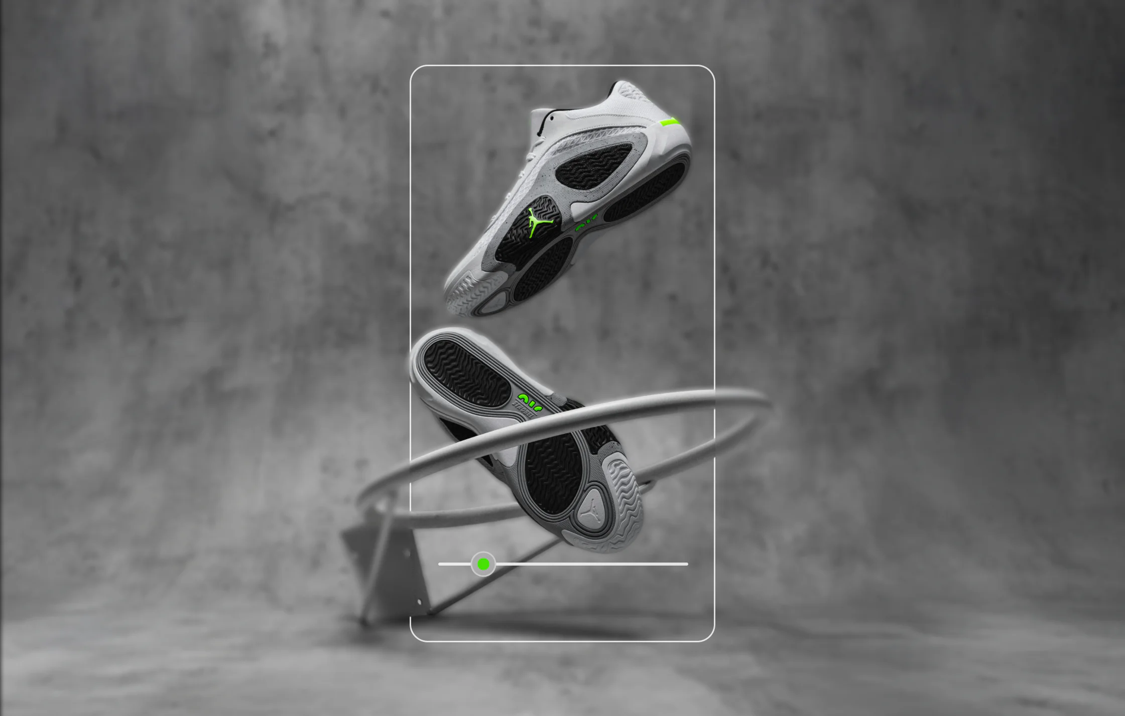 Sneaker AR visualization concept 3D shoes showcased in augmented reality