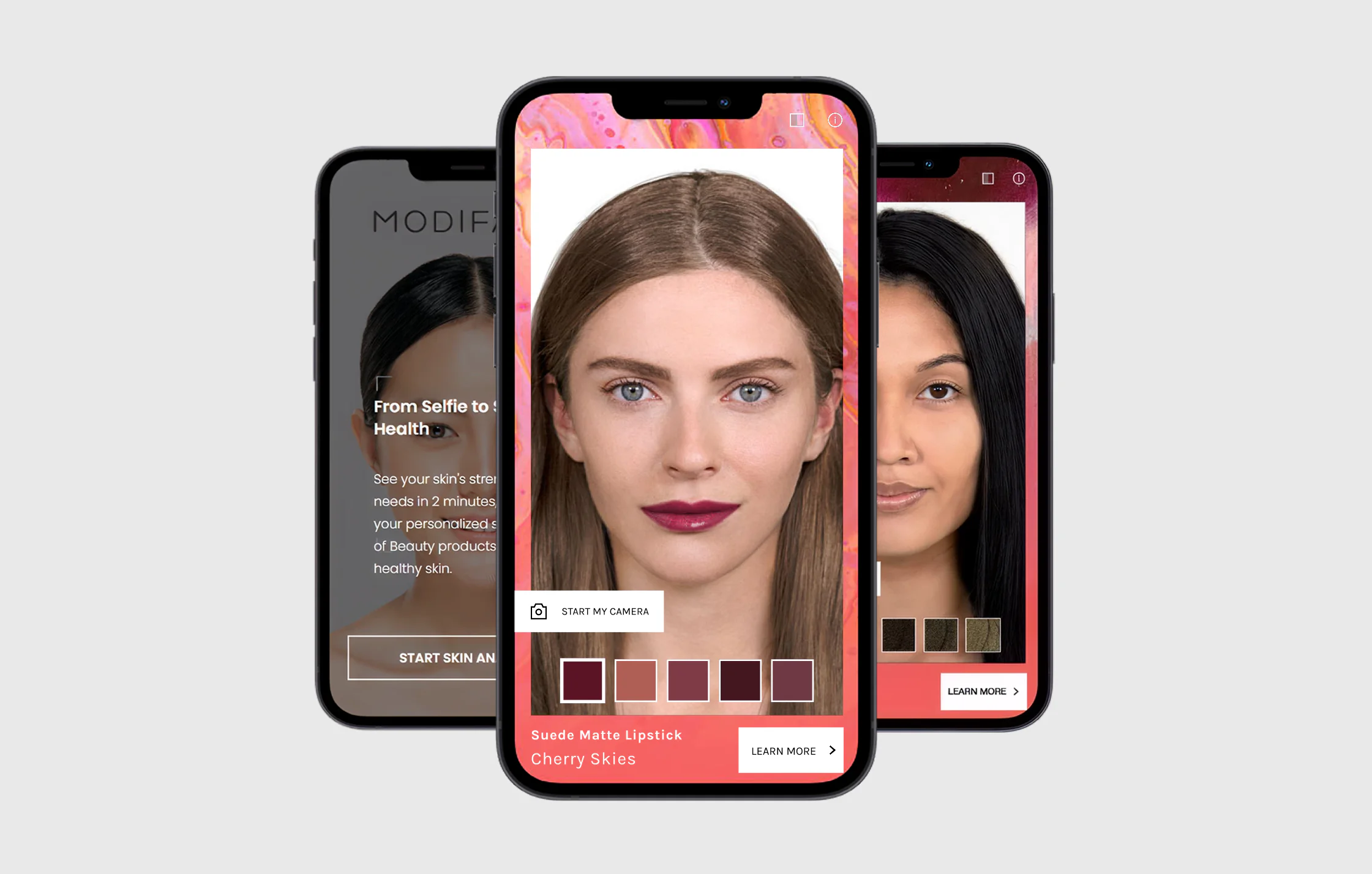 Virtual makeup try-on app Mobile app testing lipstick shades