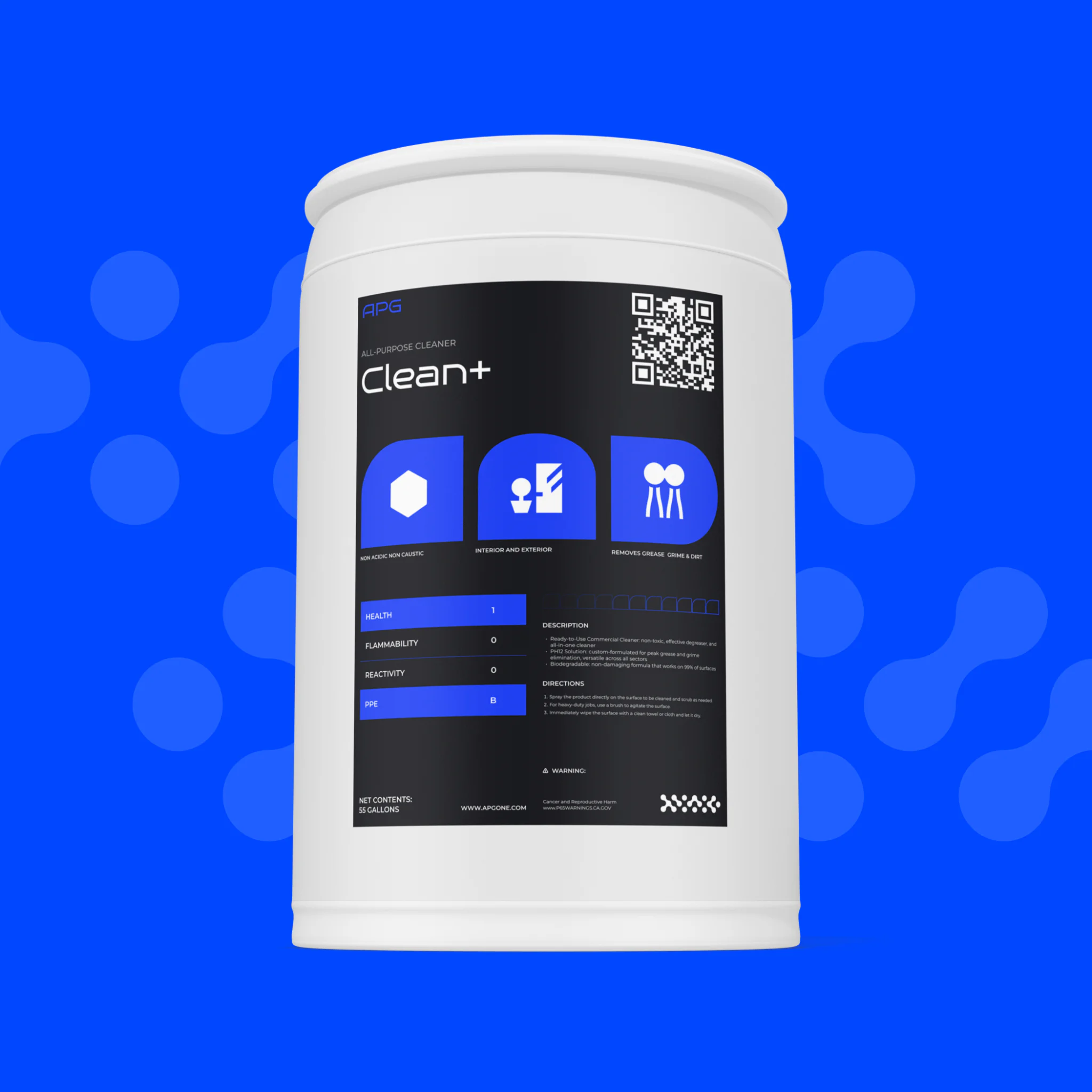 APG Clean+ 55-gallon drum