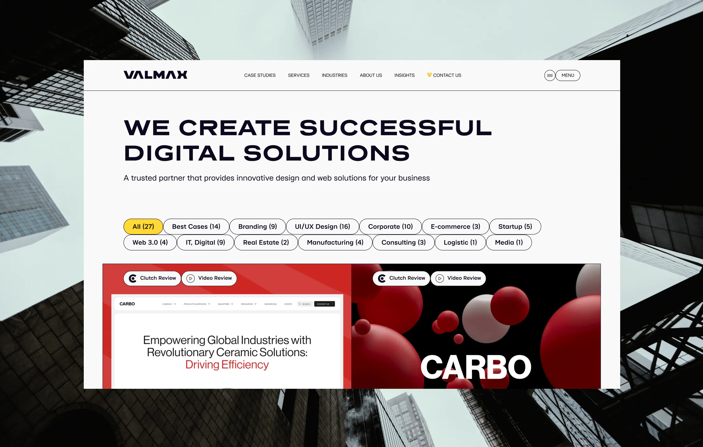 Web design projects Digital solutions showcase