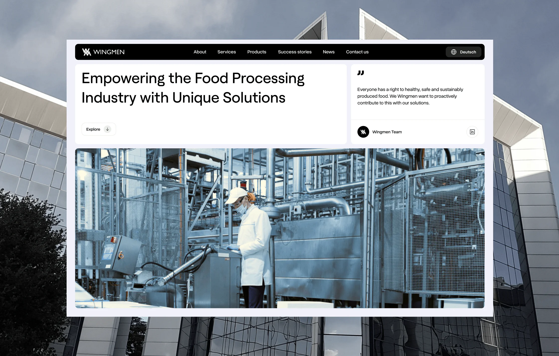 Corporate Website for Food niche Corporate Website for food factory