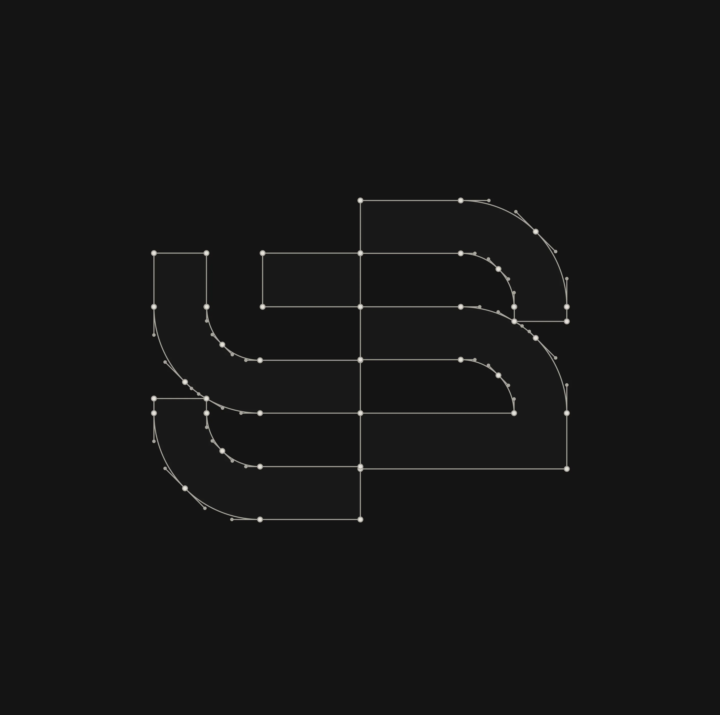 Geometric outline of brand logo