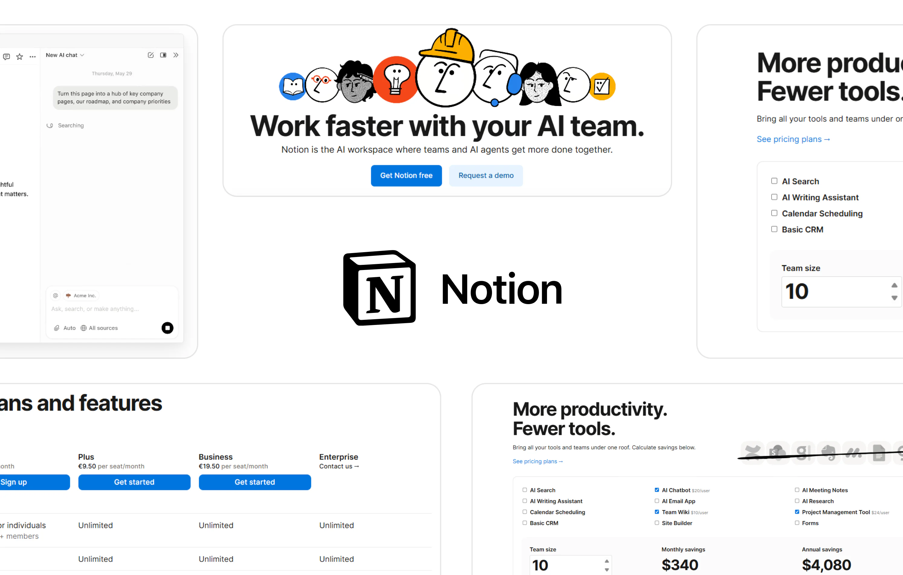 Notion AI Team Workspace Notion AI workspace overview