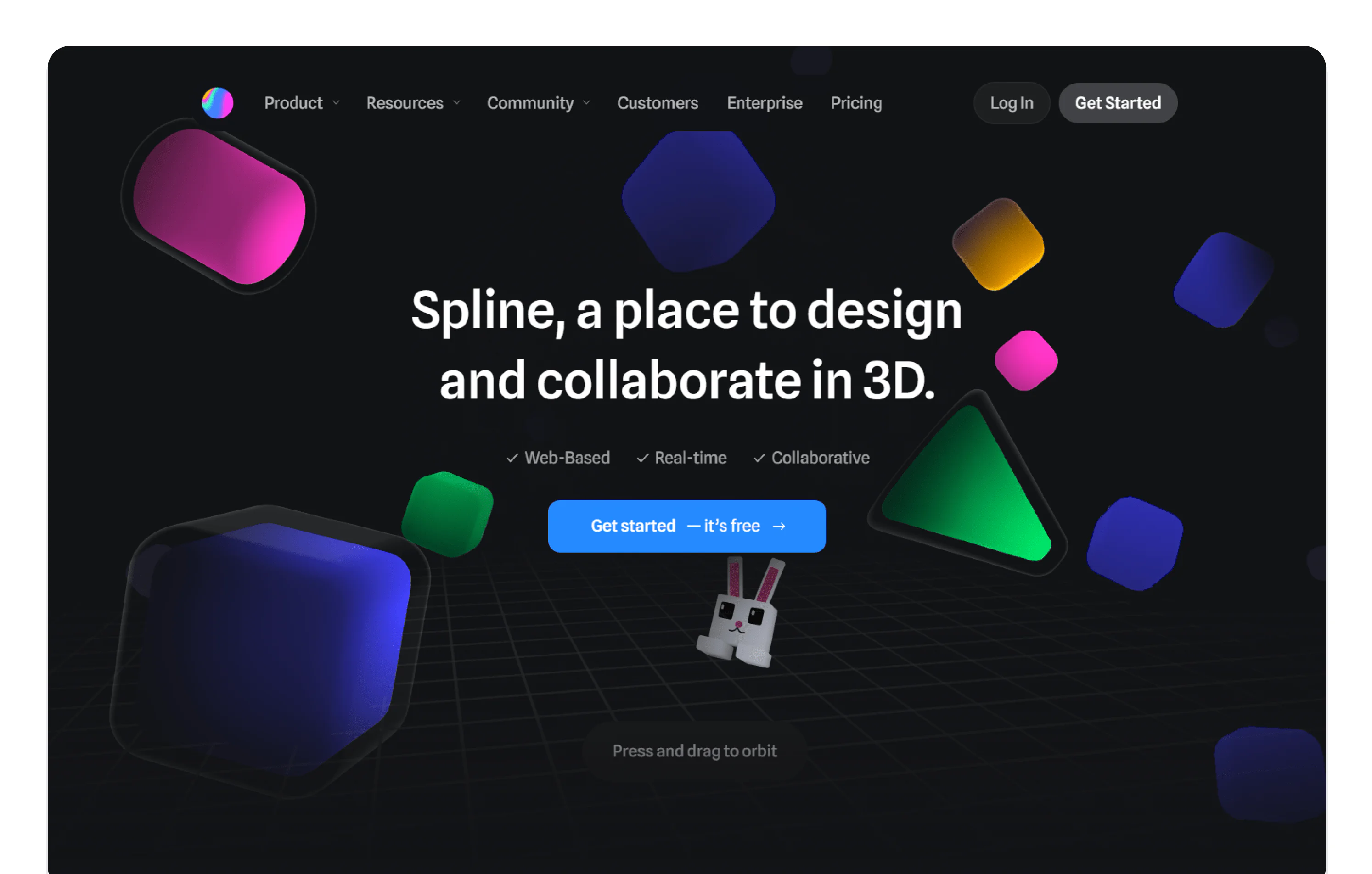 Spline 3D Collaboration Tool Spline 3D design homepage