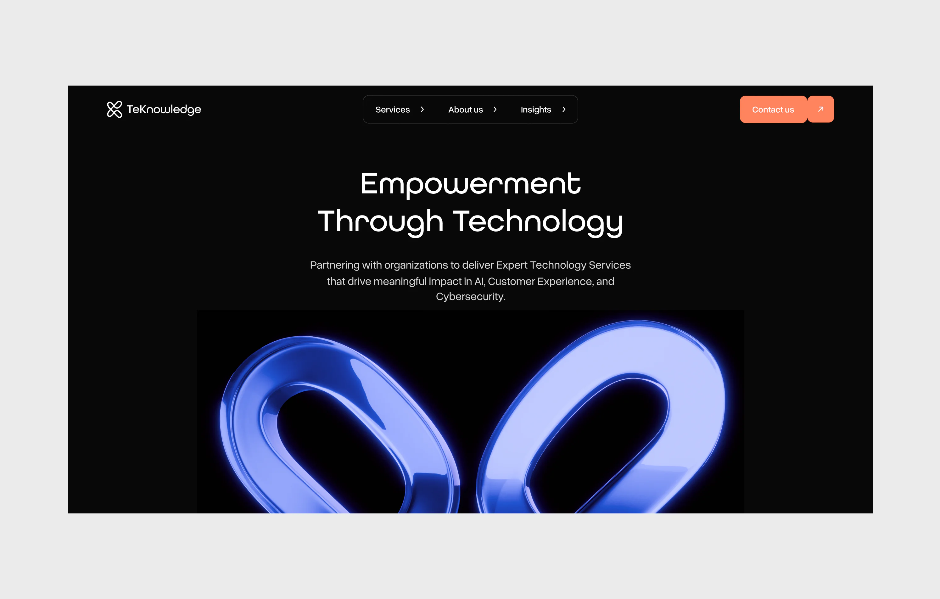Tech empowerment hero banner Technology services website hero