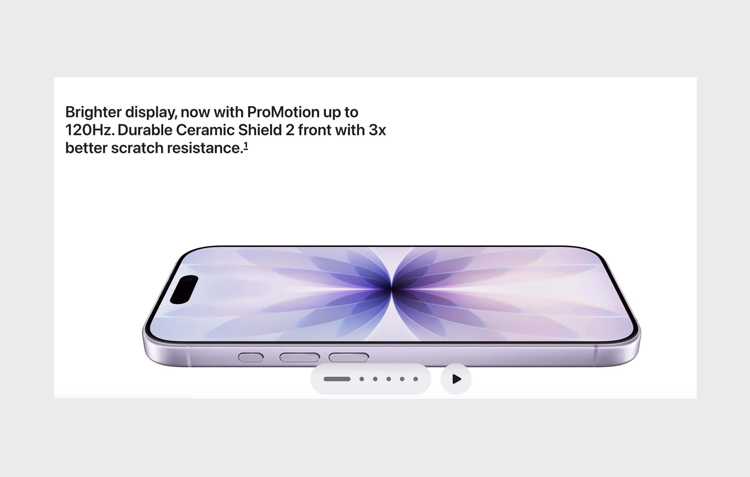 ProMotion display phone Smartphone with bright display
