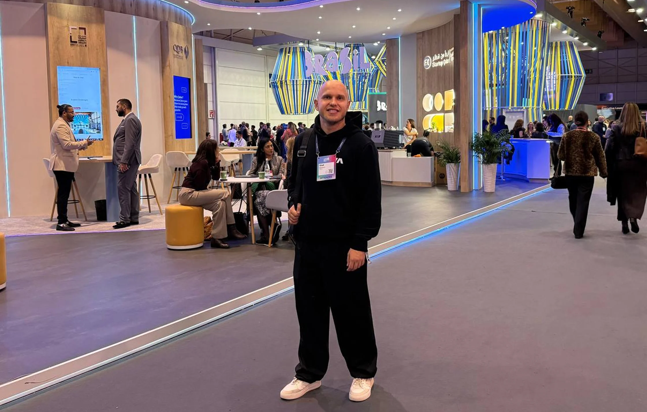 Web Summit expo moment Attendee at Web Summit expo