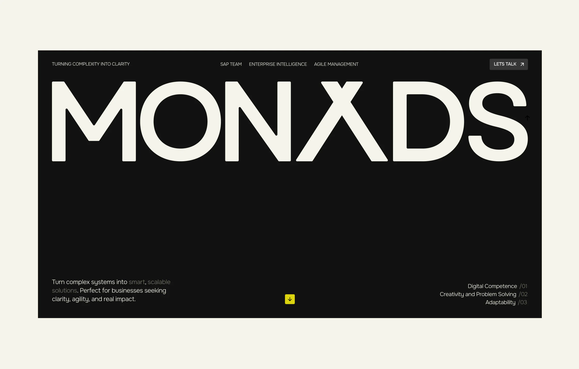 Monads Digital Platform Hero Monads homepage hero banner