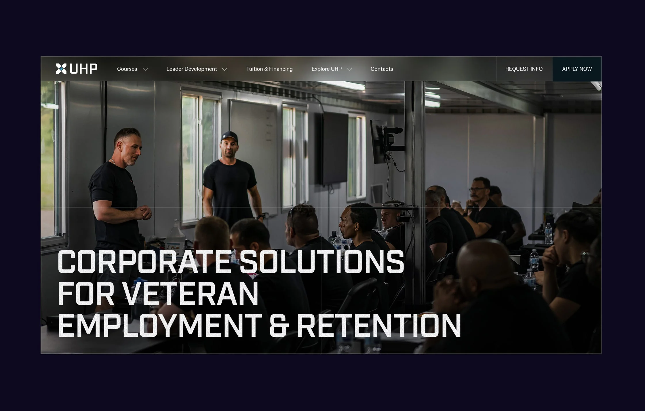Veteran Training Program UHP veteran training session