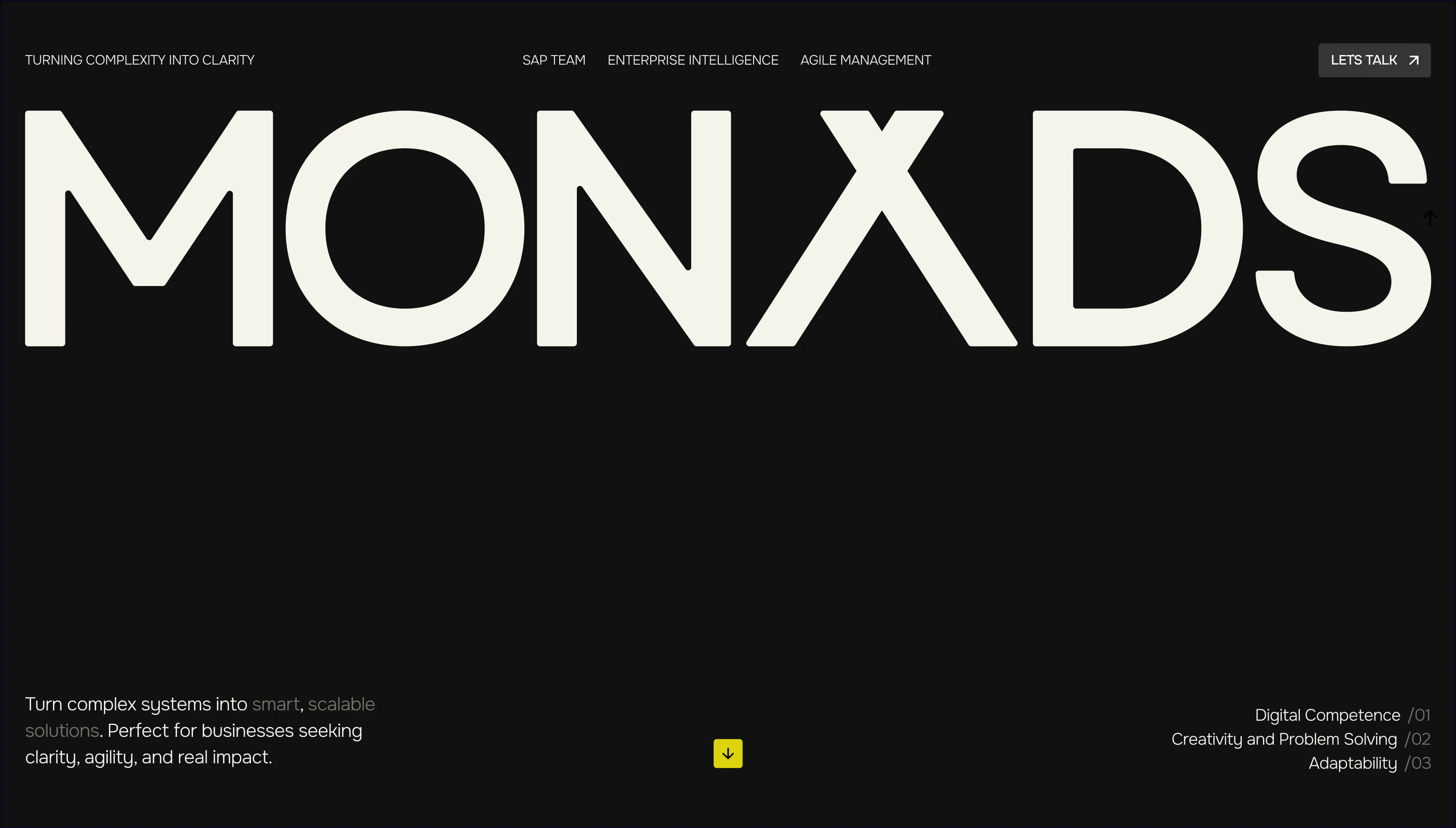 MONXDS consulting website hero