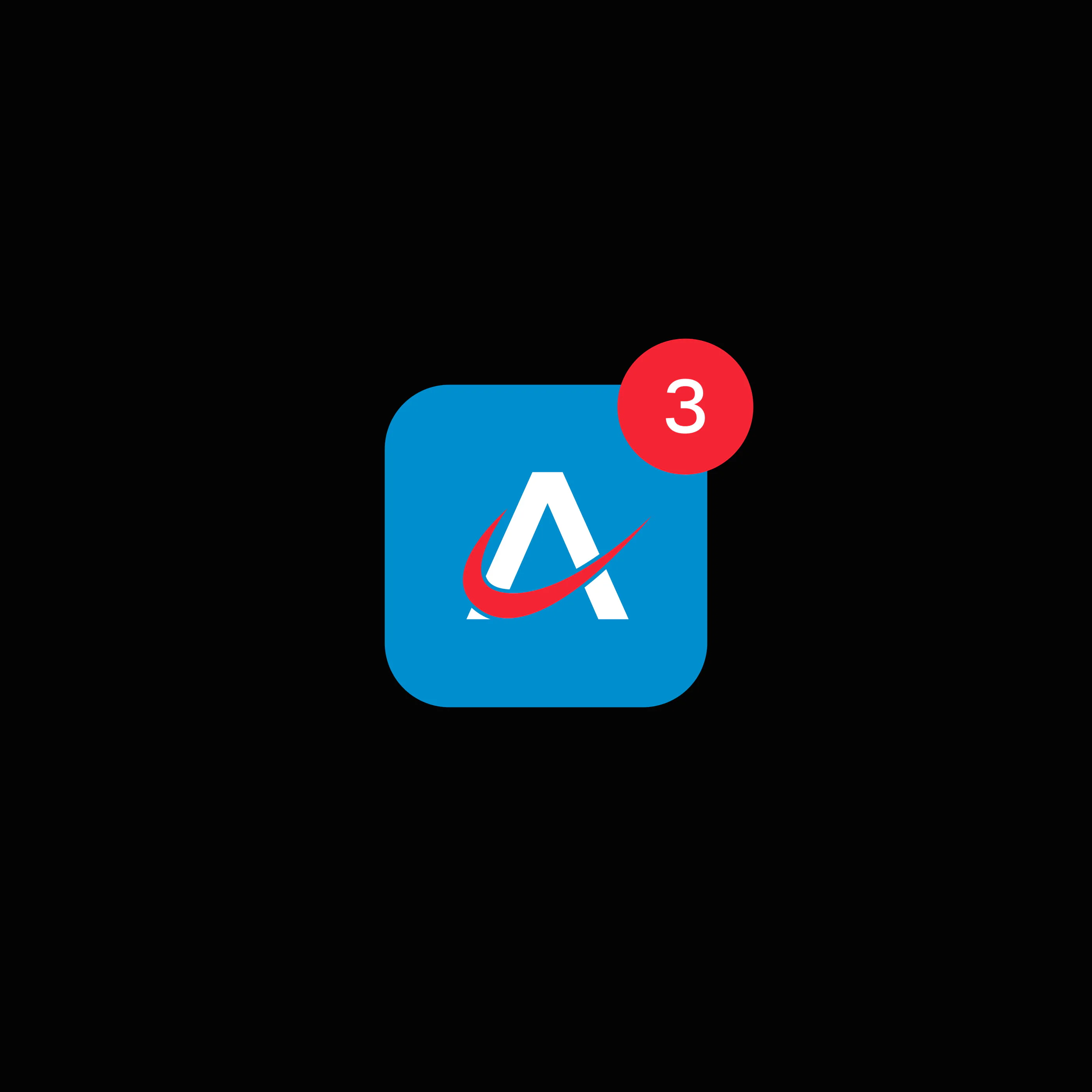 App icon with notification