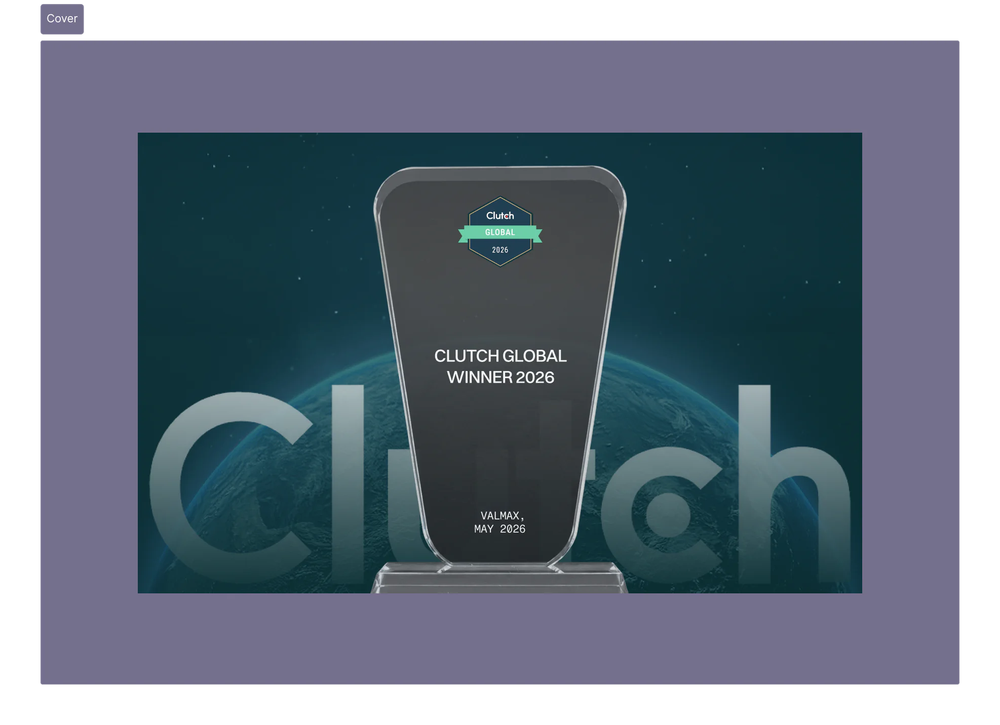 VALMAX Clutch Global Winner 2026 Cover