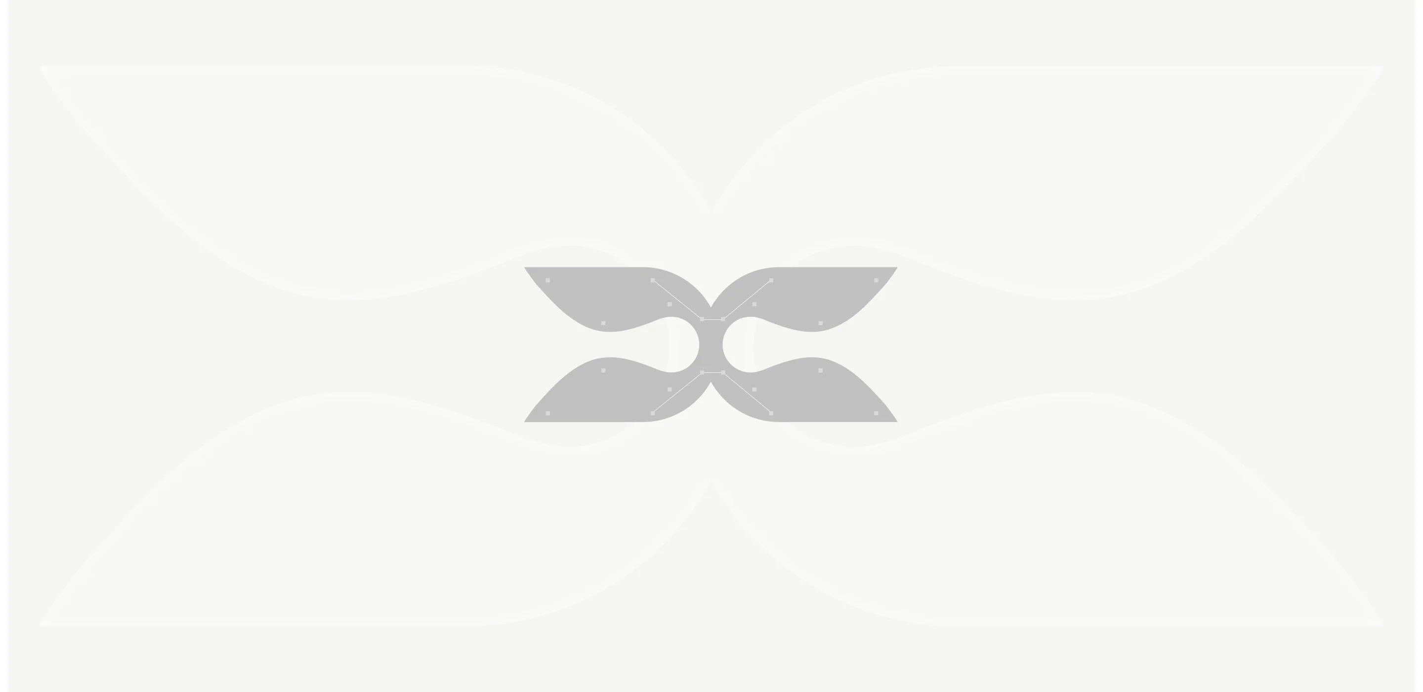 Abstract leaf-inspired logo construction for wellness brand identity