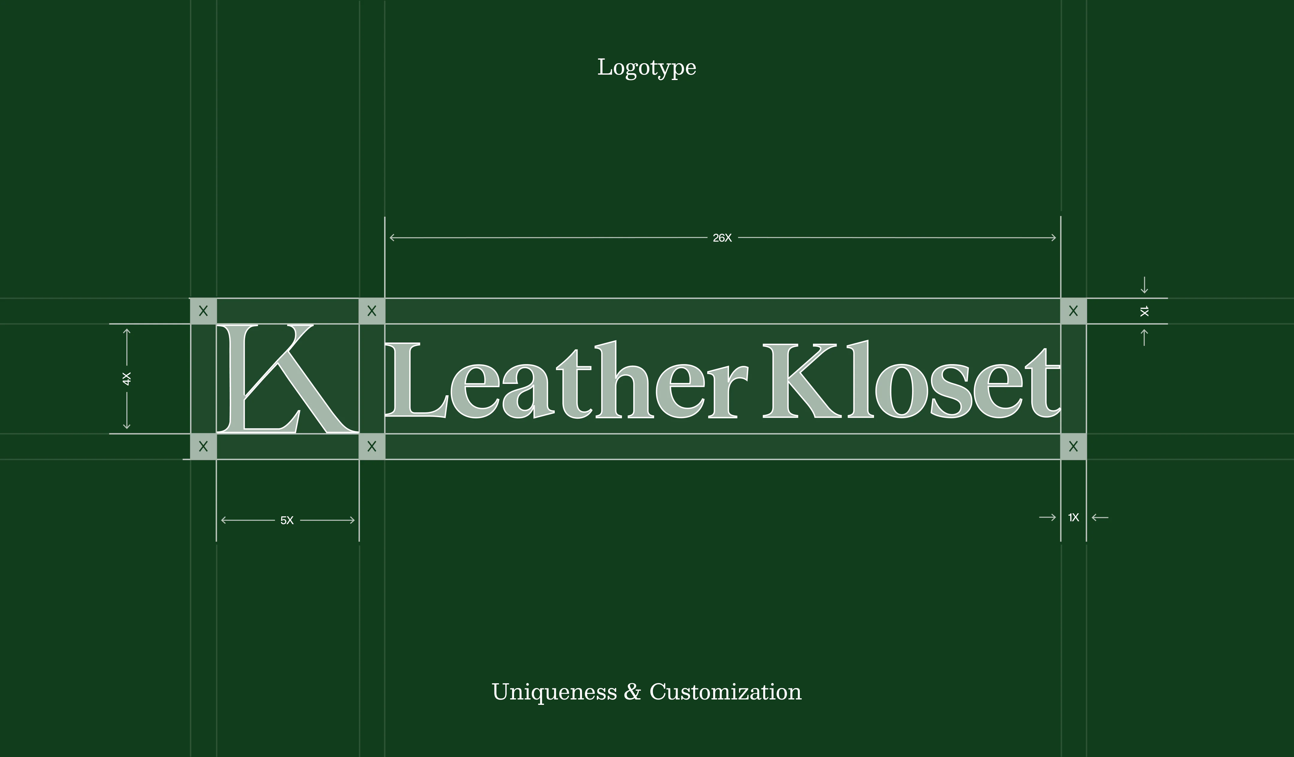 logotype construction grid showing logo proportions and spacing guidelines