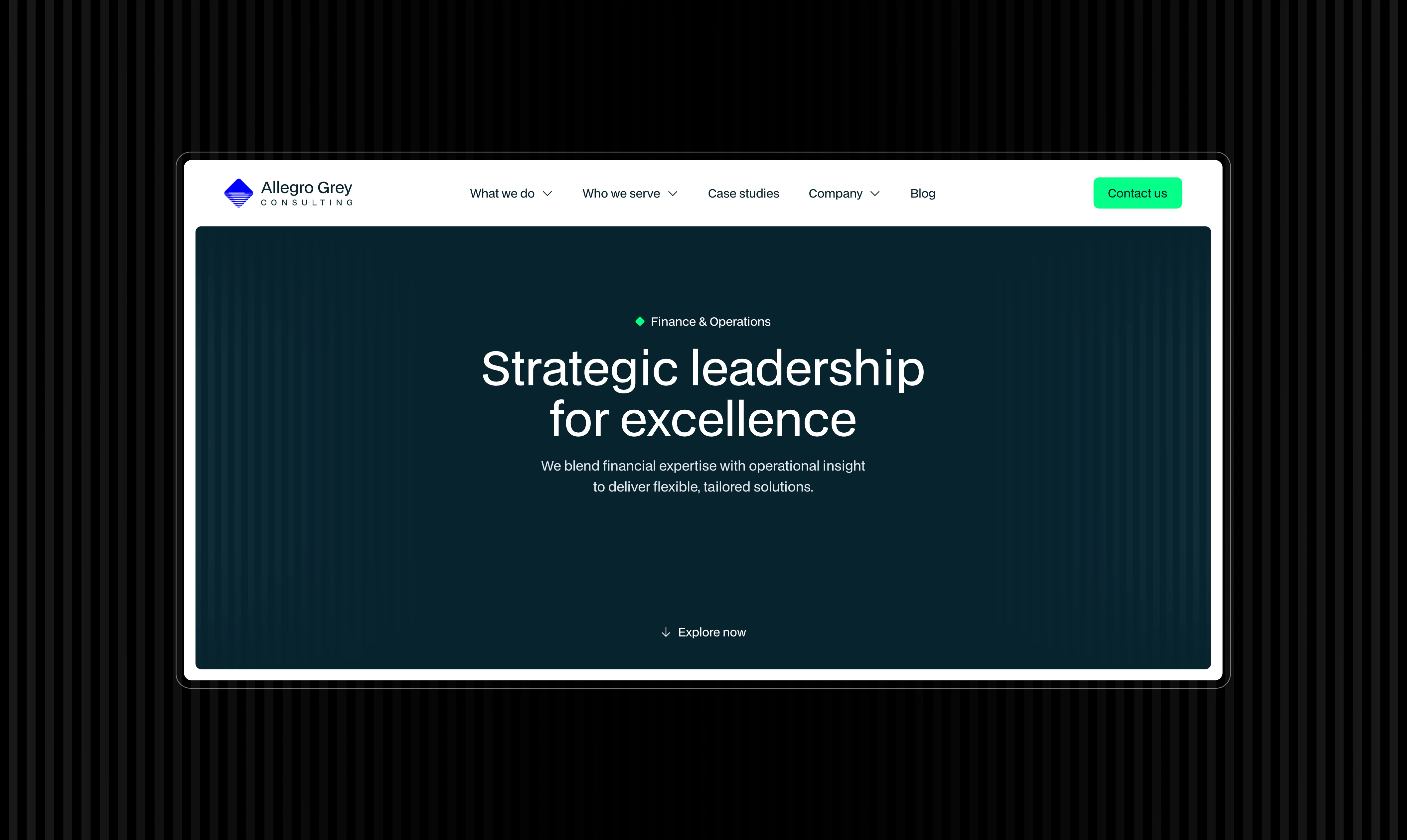 Allegro Grey Consulting Finance & Operations Page