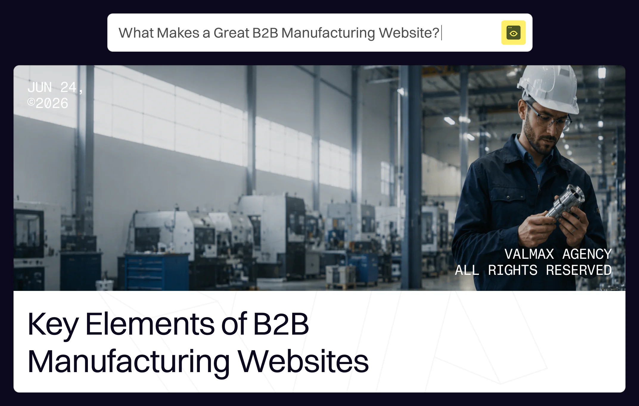 Cover image — Key Elements of Manufacturing Websites