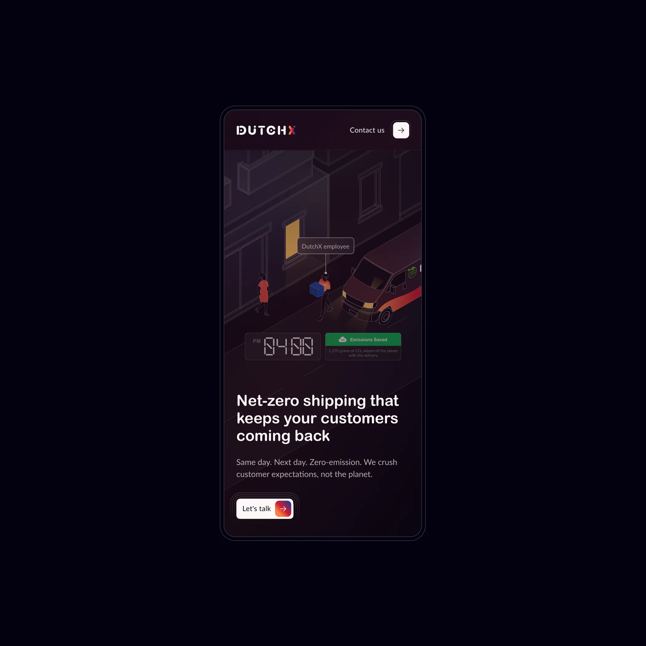 Mobile Logistics Website Design