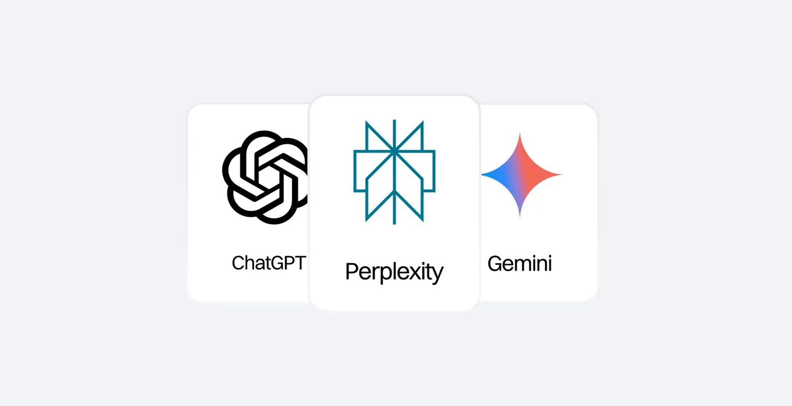 ChatGPT, Perplexity, and Gemini AI search platforms