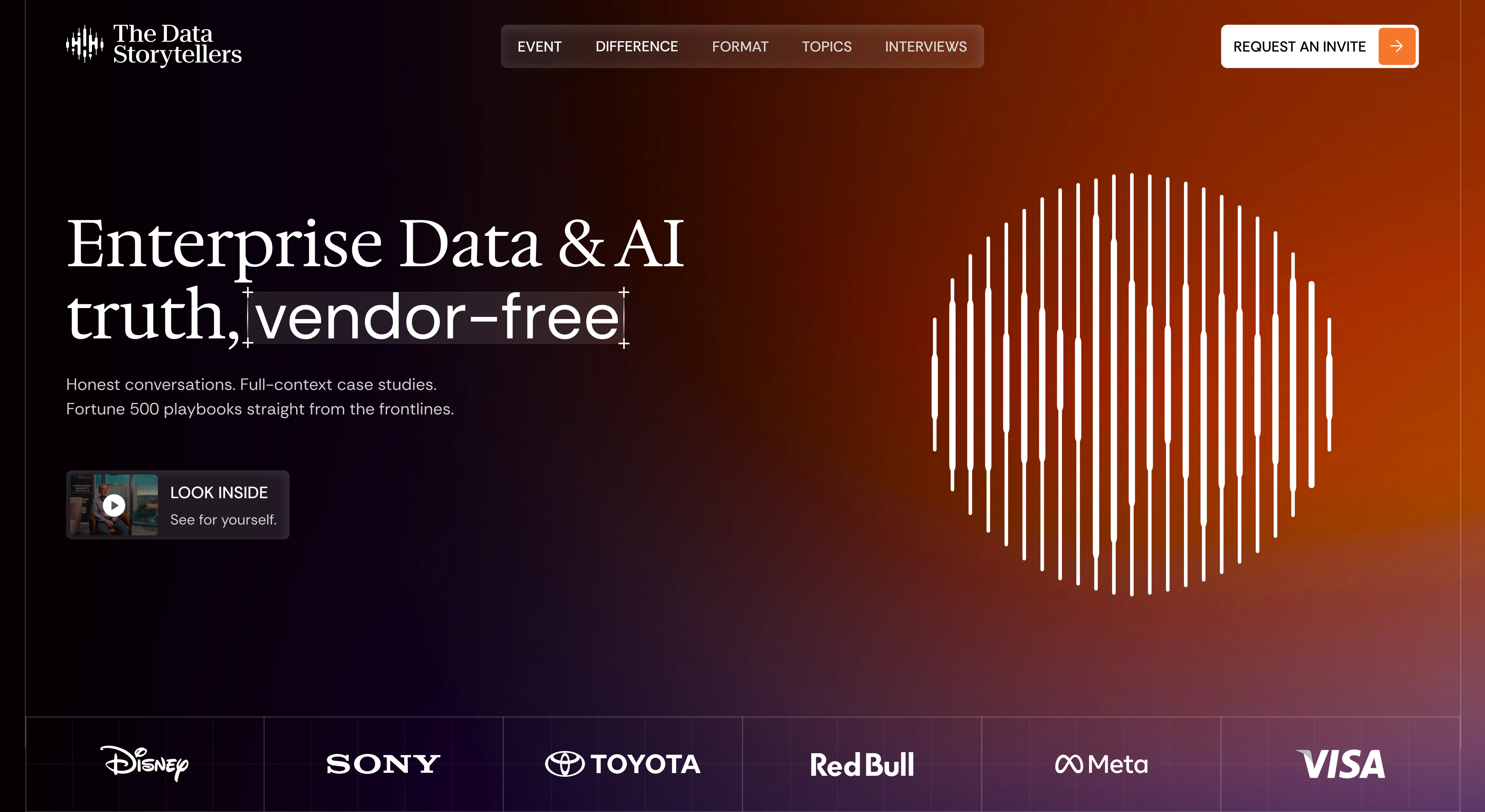 Redesigned The Data Storytellers website for an enterprise data and AI community