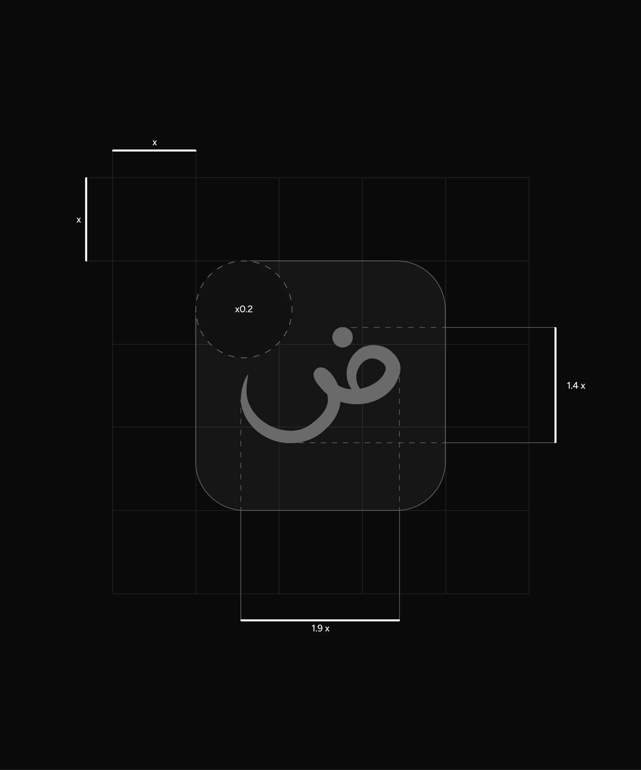 logo construction grid and proportions