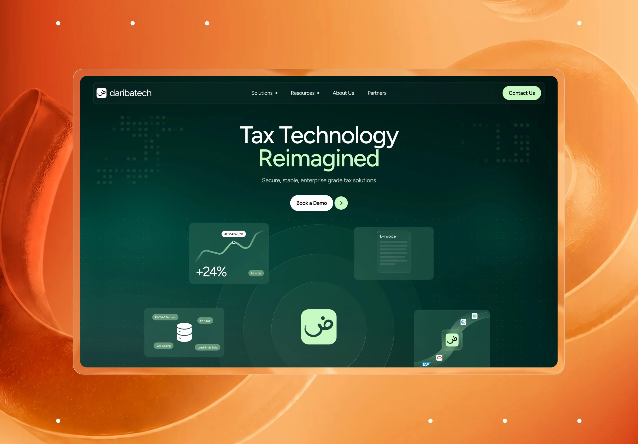 Daribatech tax technology website homepage design