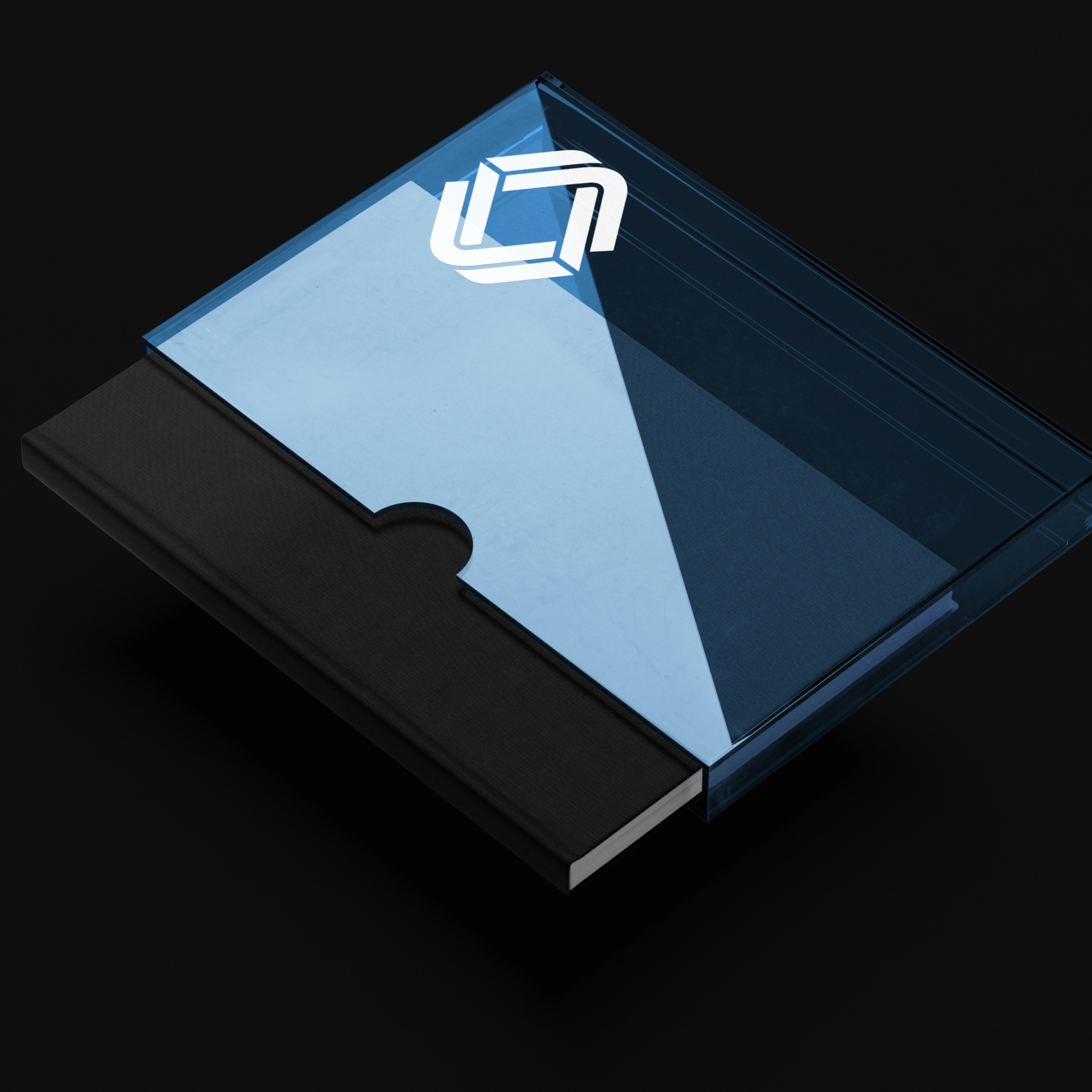 business card featuring the geometric brand symbol