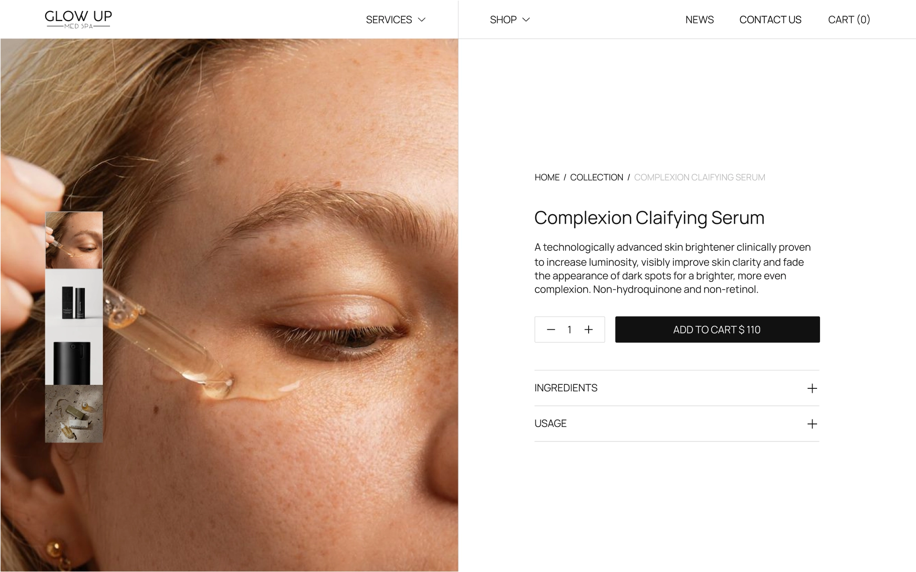 Glow spa website