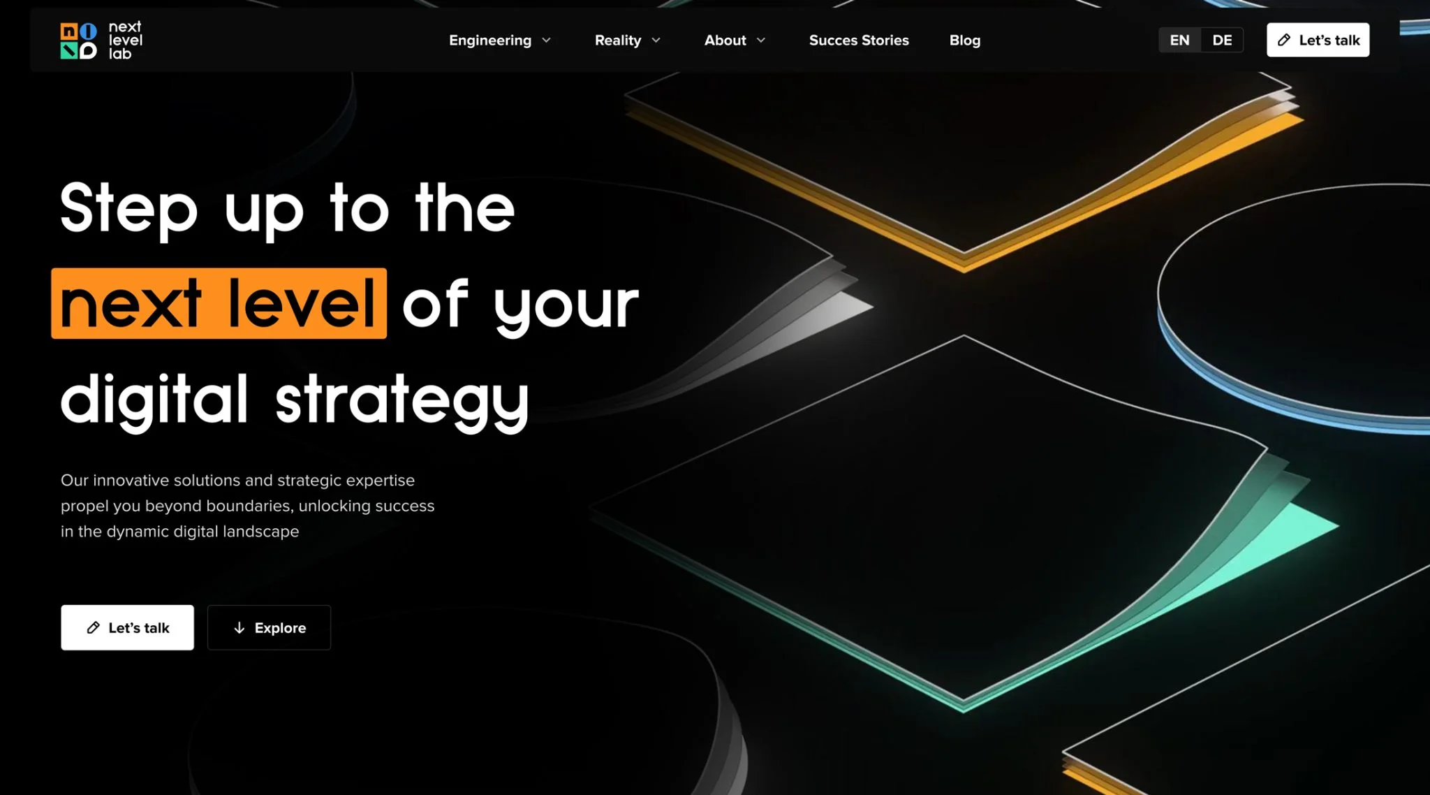 Next Level Lab: New design of the website Next Level Lab: New design of the website