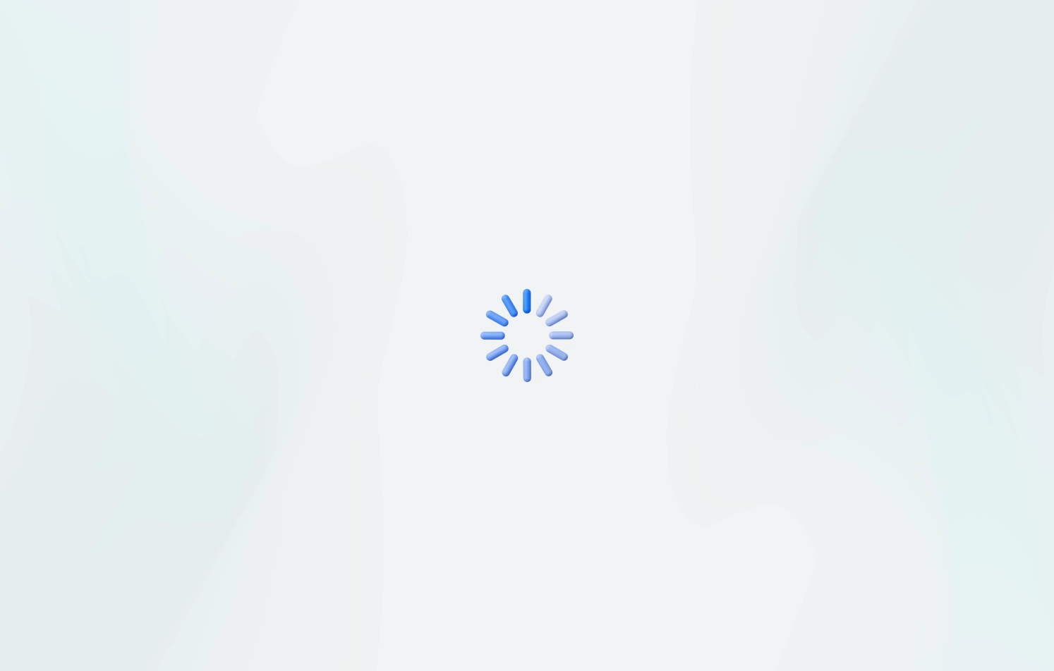 Indicating a loading process A modern, three-dimensional blue spinning circle composed of segmented bars, indicating a loading process.