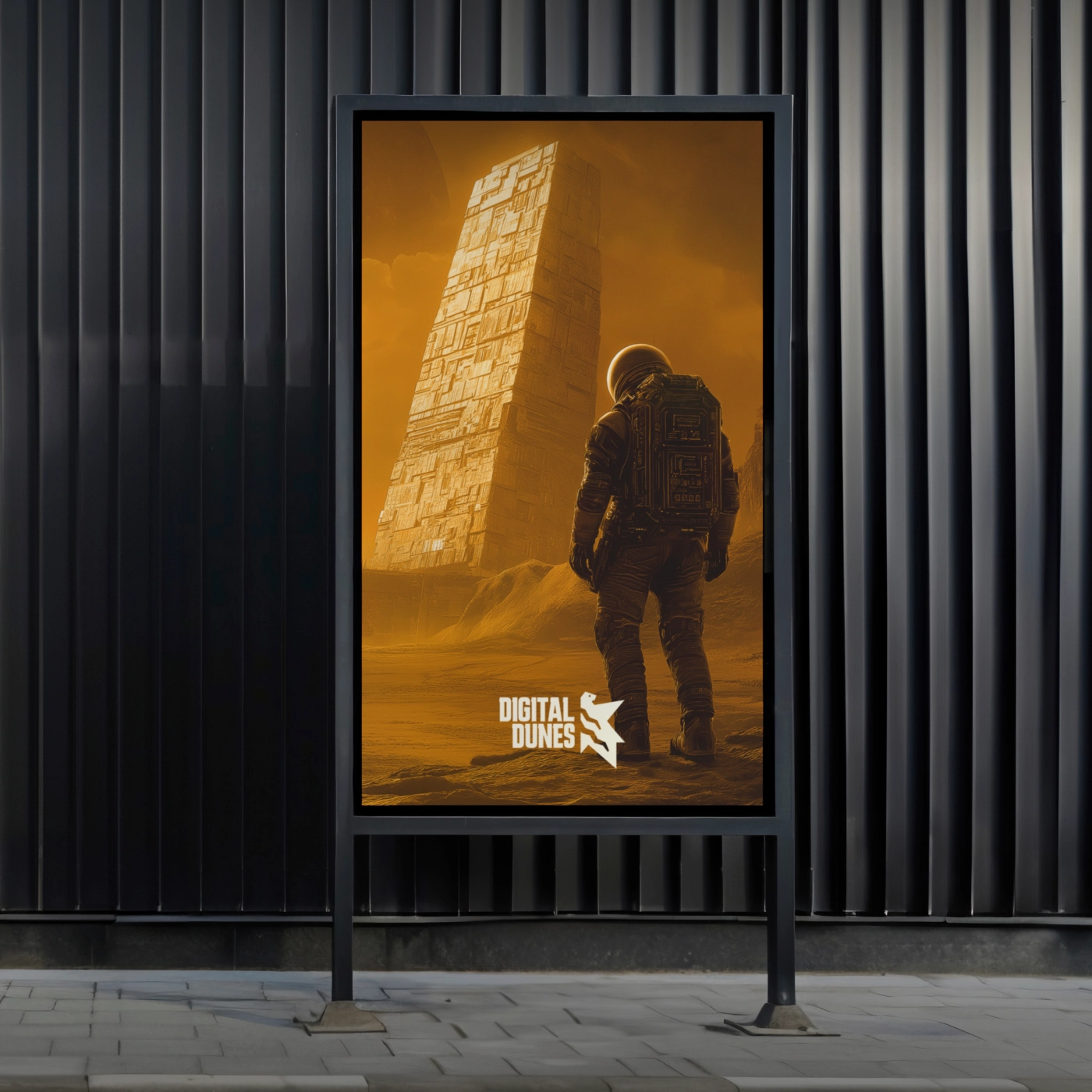Astronaut and tower