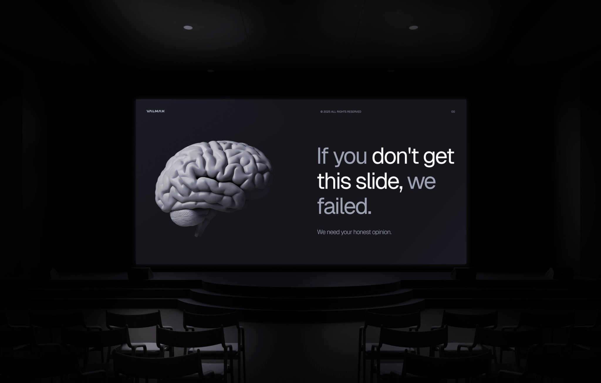 Bold text with brain visual.