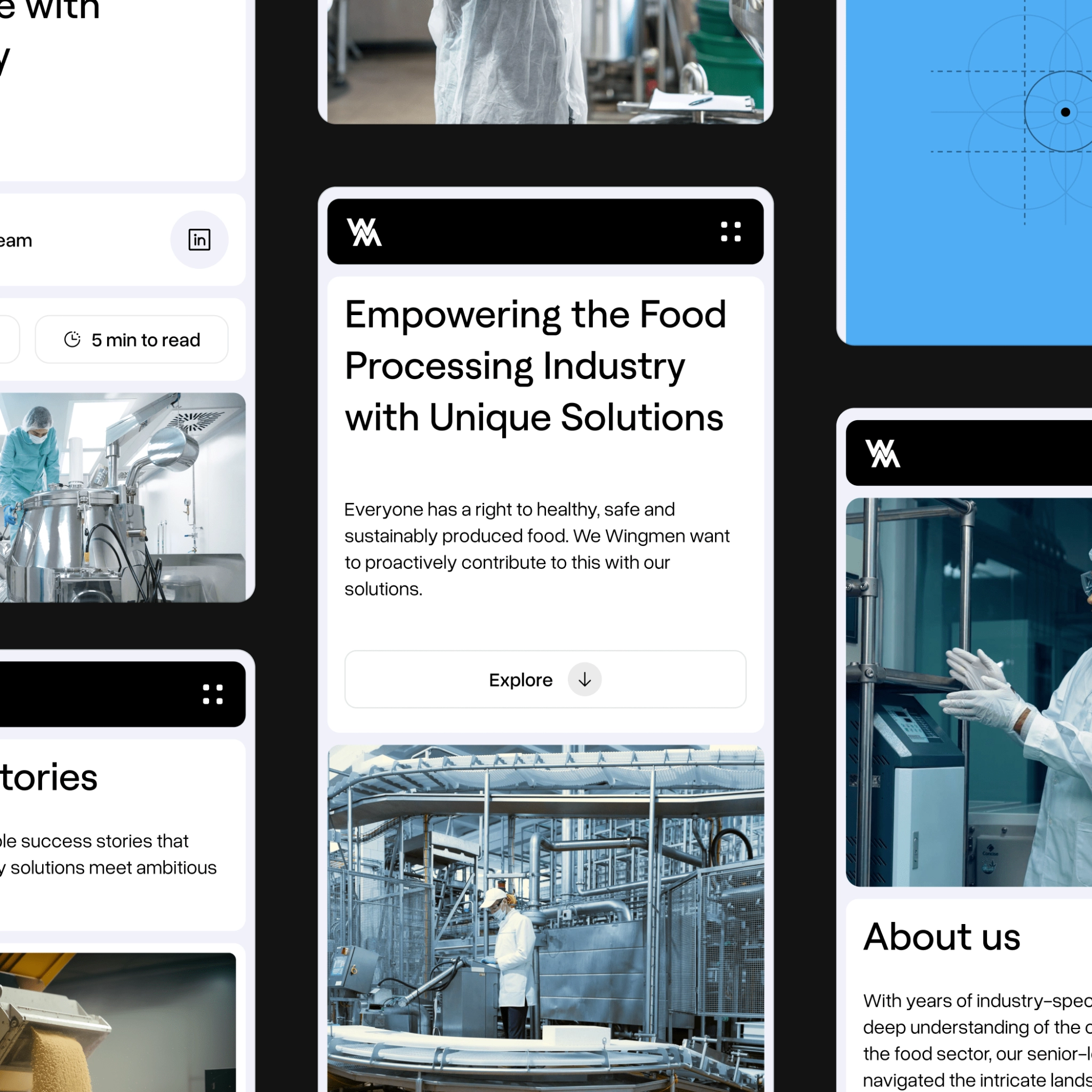 Food Industry Solutions on Mobile A screenshot of a mobile application interface