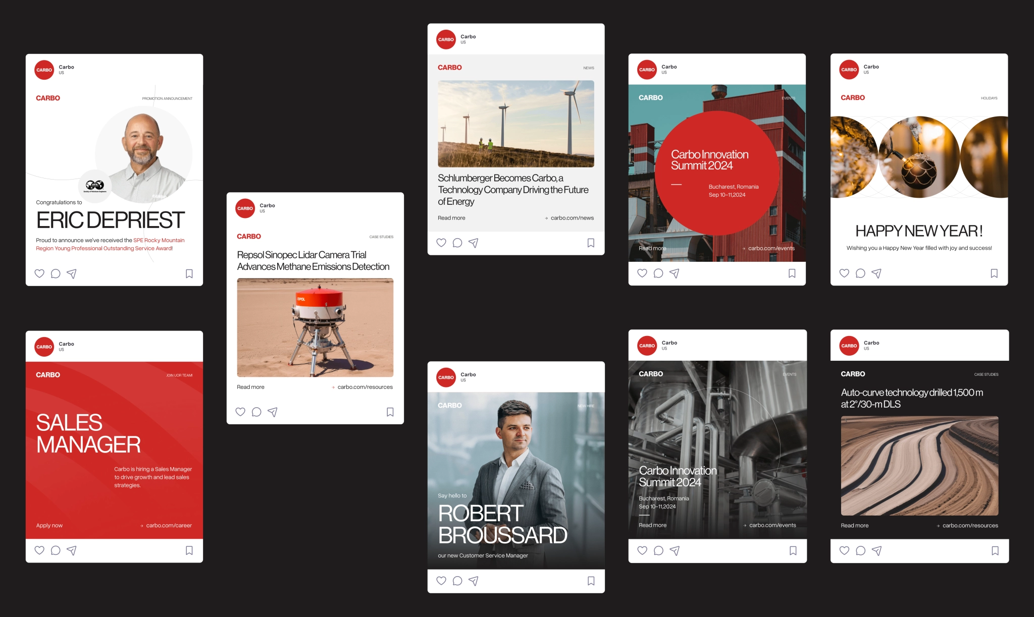 CARBO social media post designs CARBO social media post designs