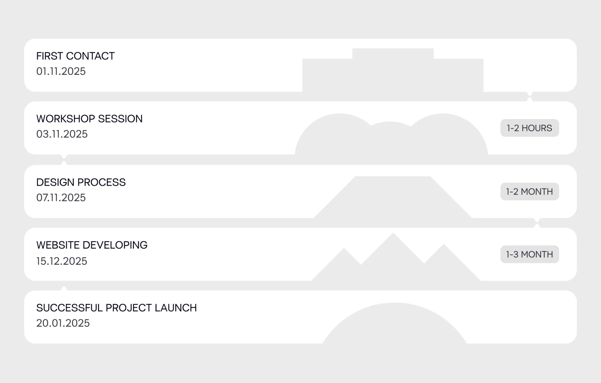 Project timeline infographic