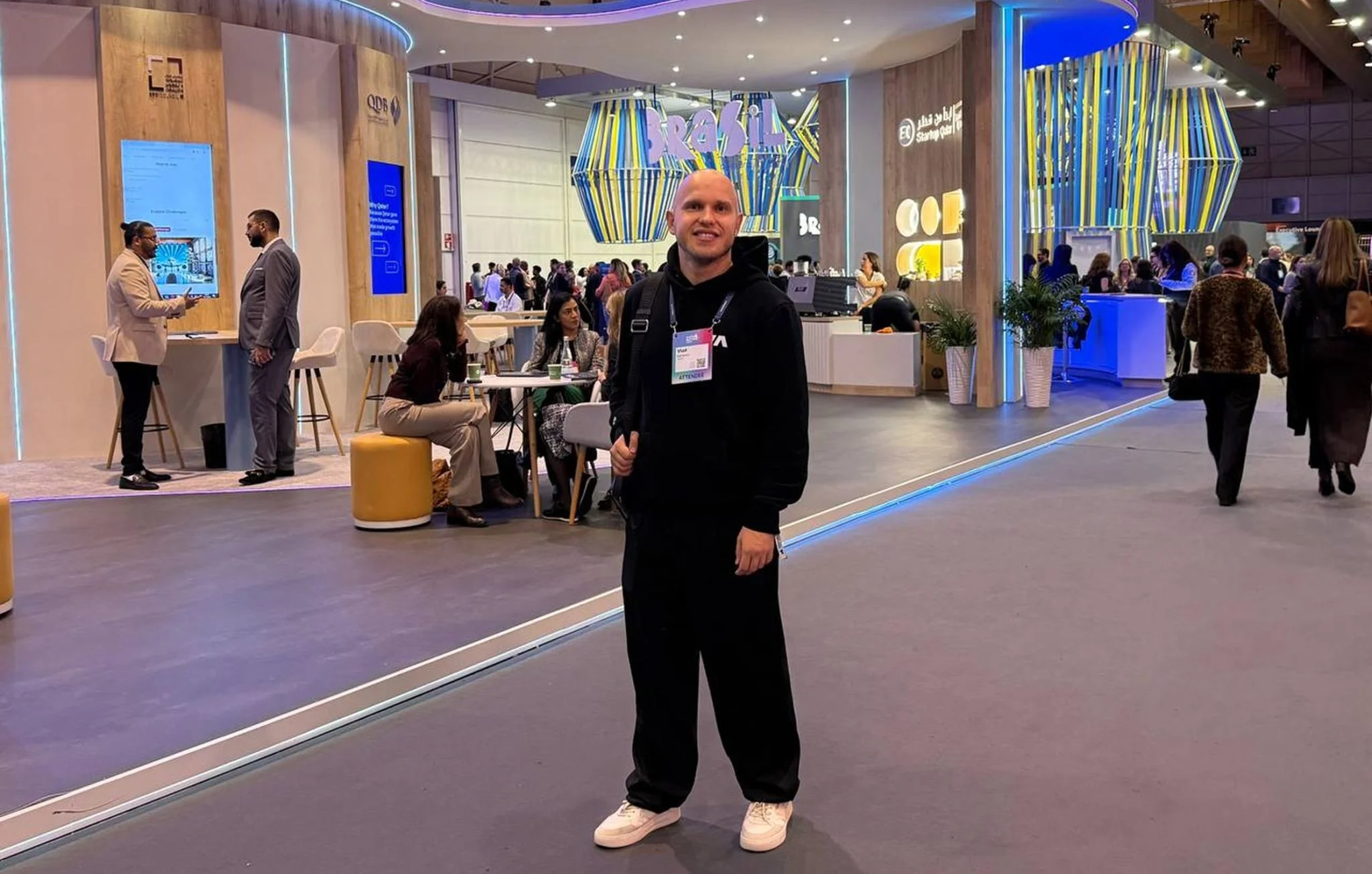 Web Summit expo moment Attendee at Web Summit expo