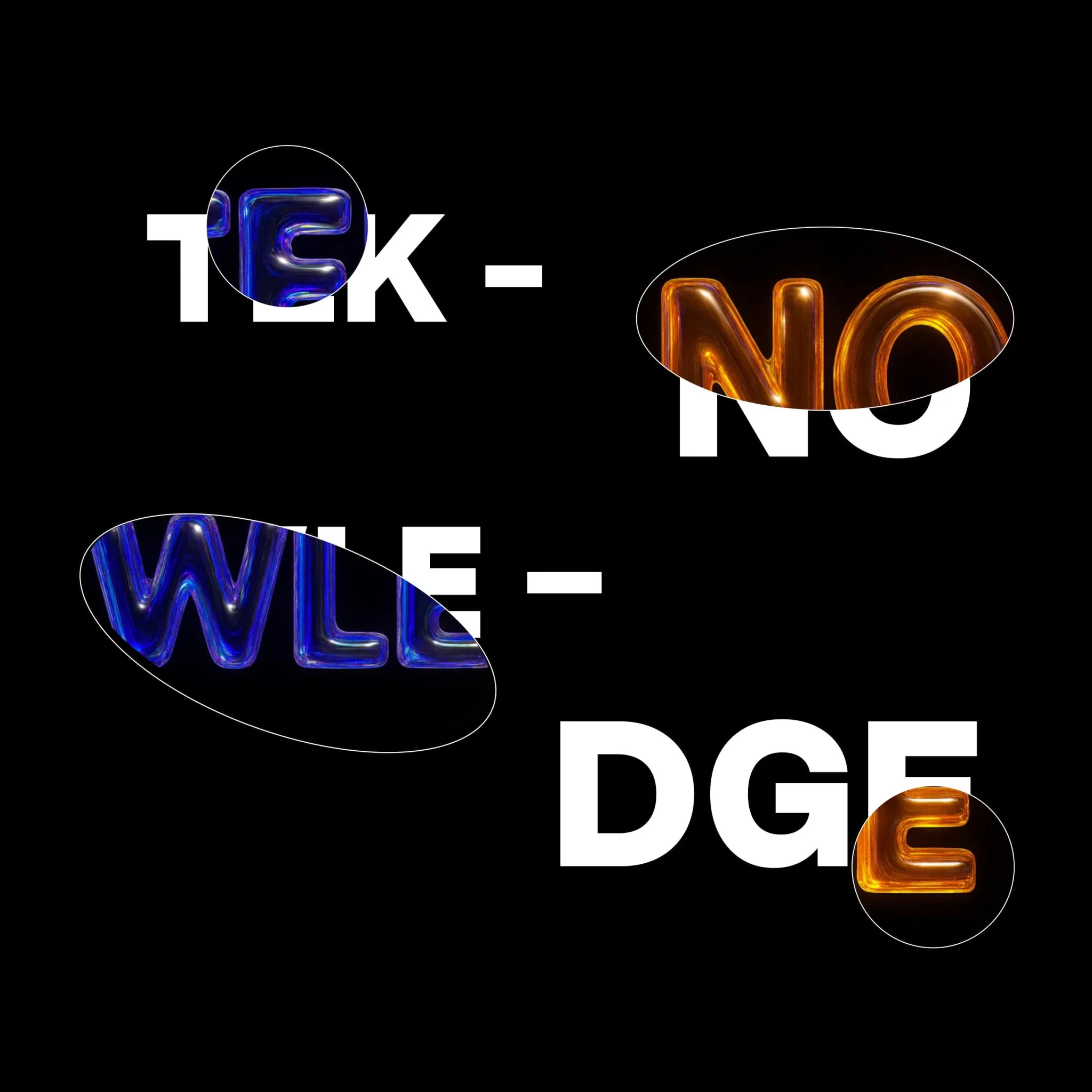 TeKnowledge Glass Letter Visual Glass letters TeKnowledge artwork