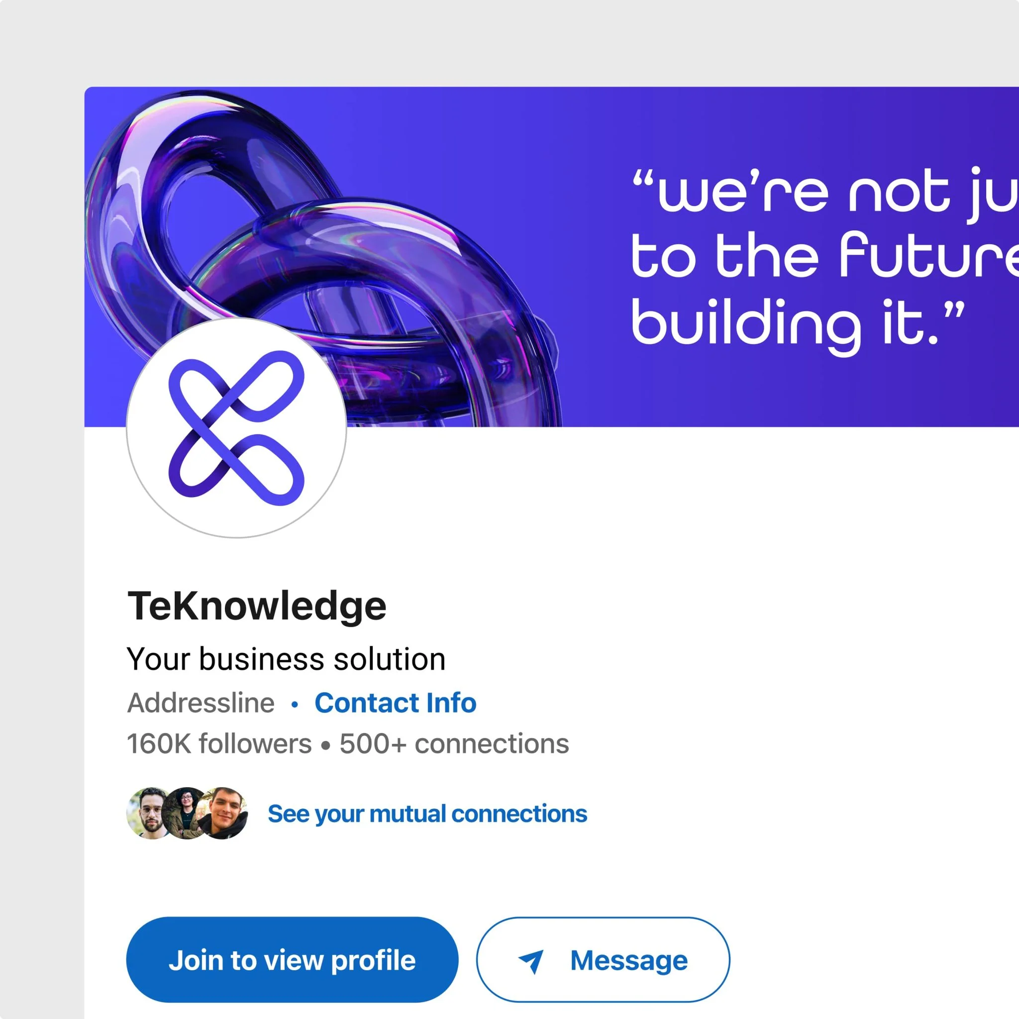 TeKnowledge LinkedIn Banner TeKnowledge LinkedIn Banner