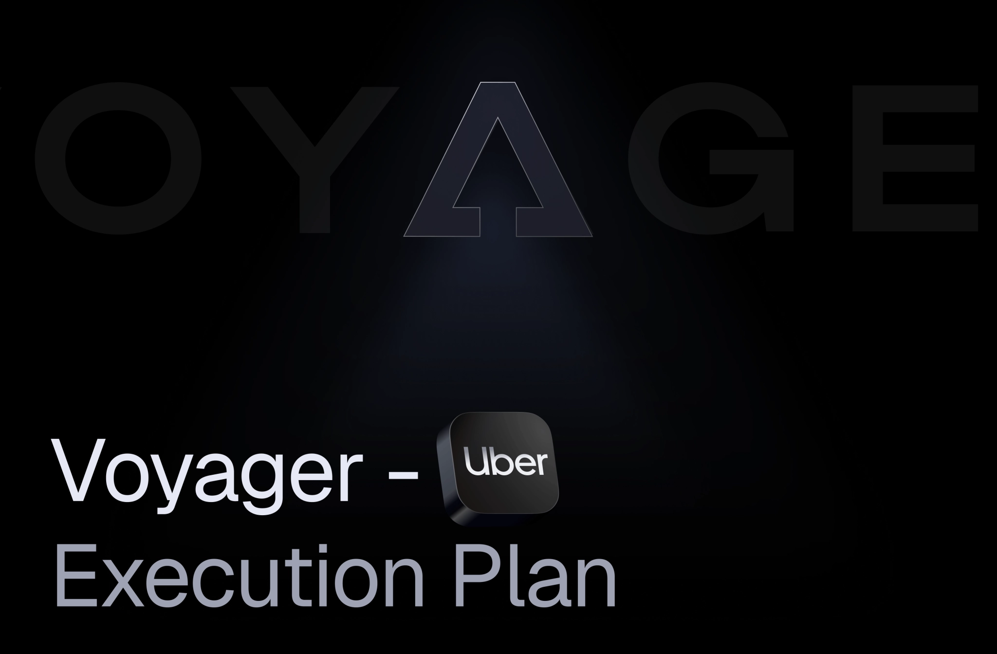 Voyager strategy presentation Voyager Uber execution plan