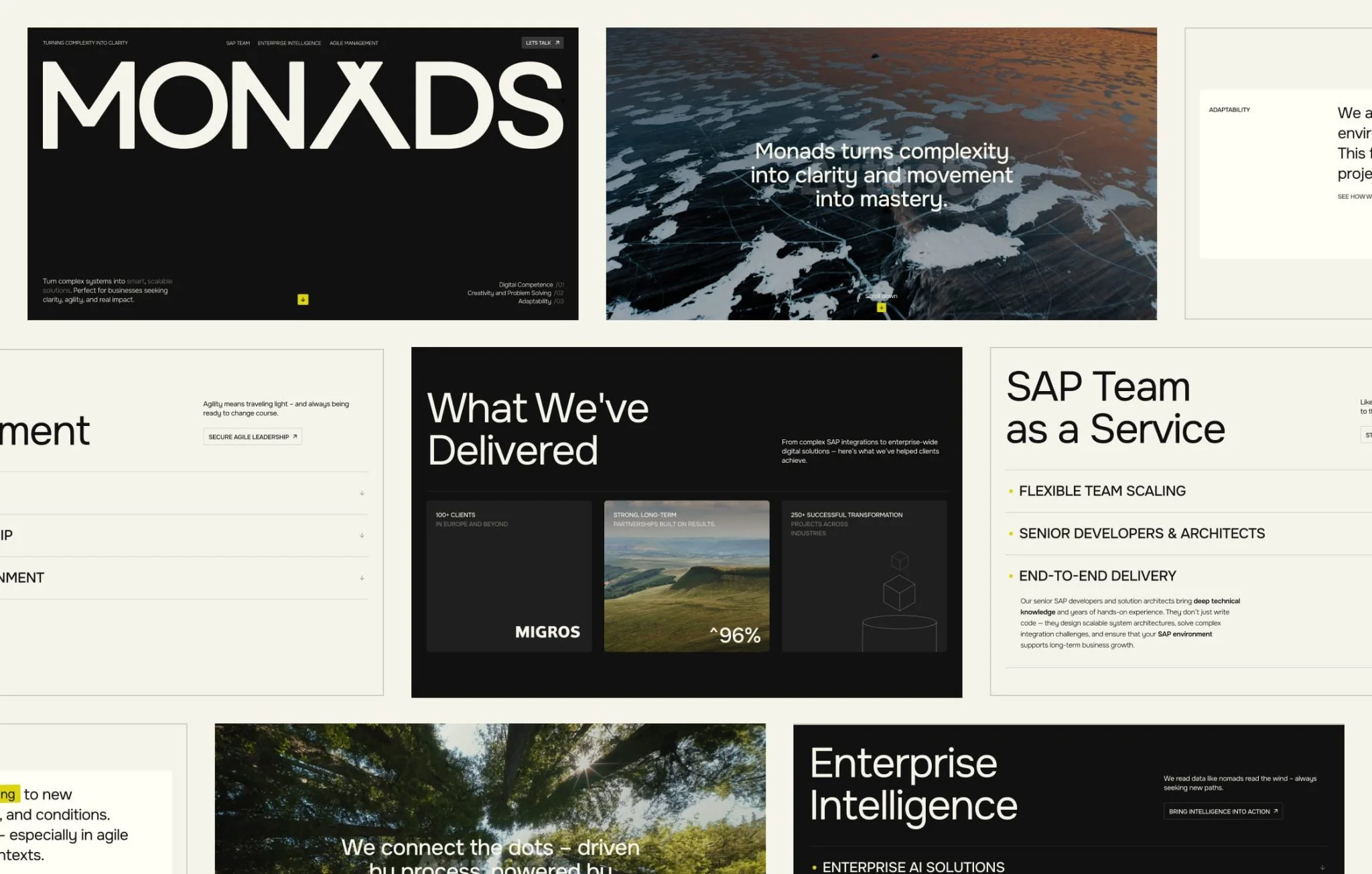 Monads Website Overview Monads website sections overview