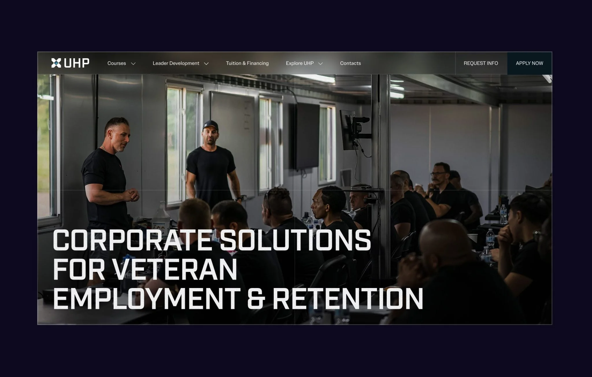 Veteran Training Program UHP veteran training session