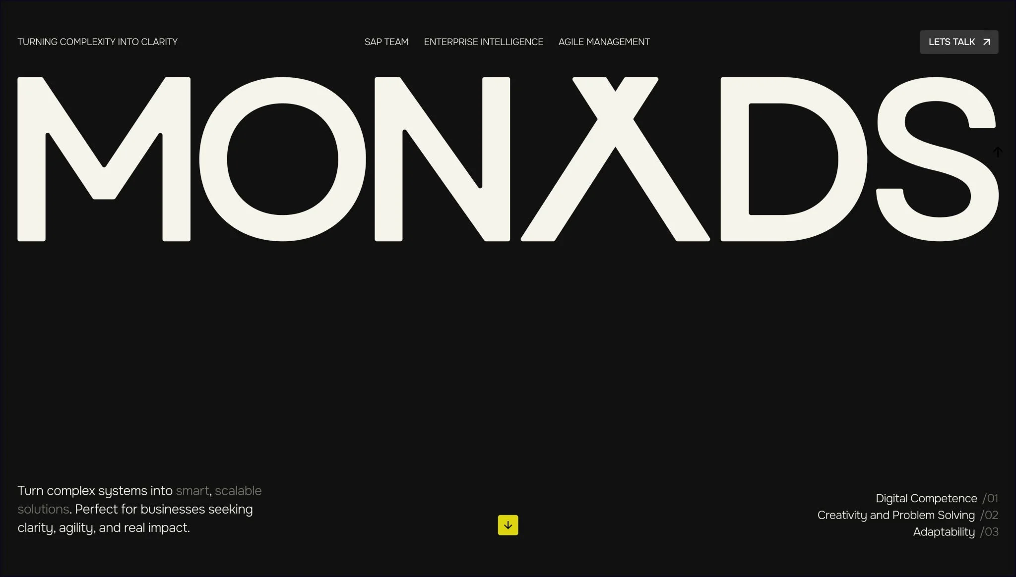 MONXDS consulting website hero