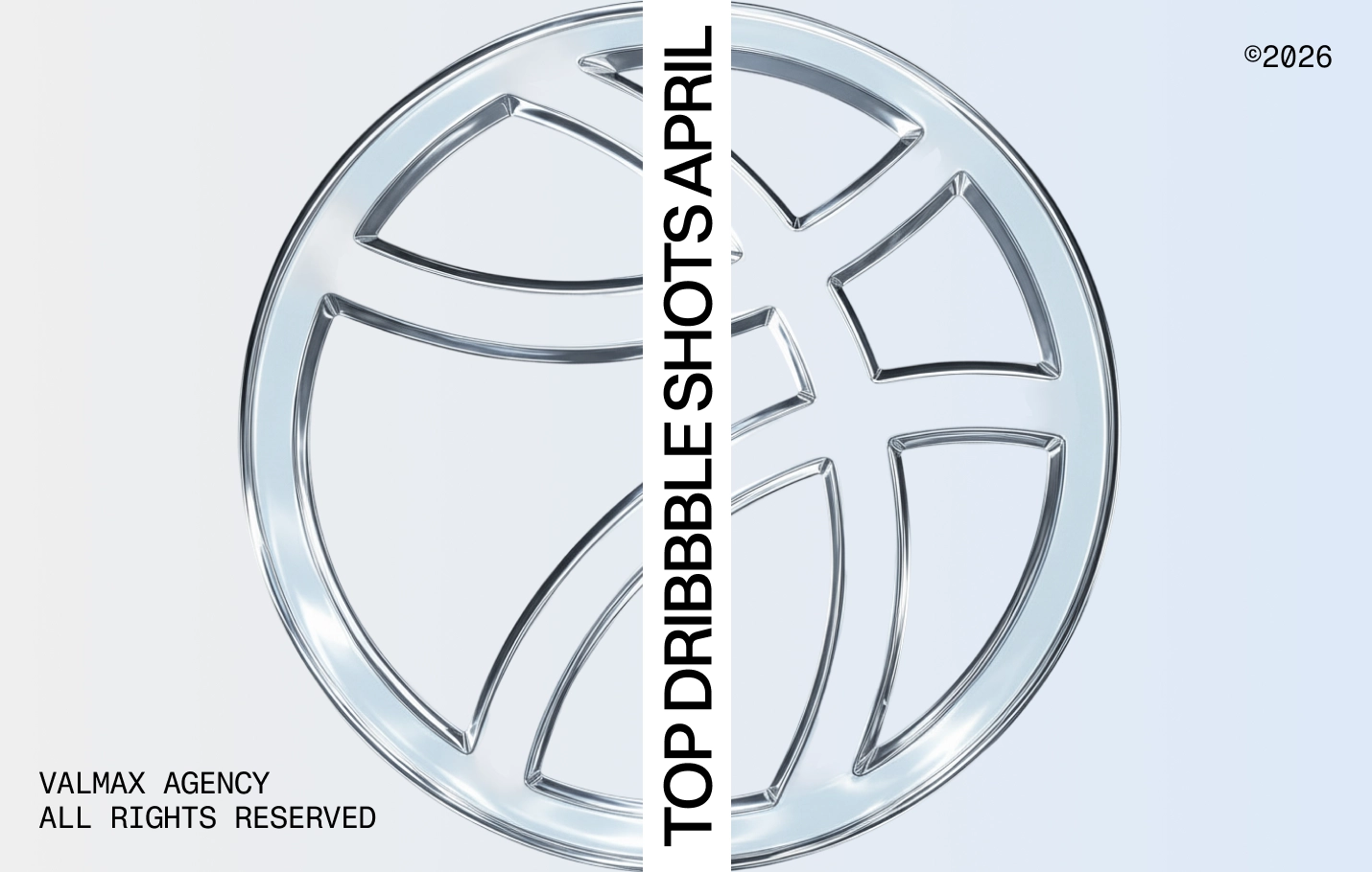 Cover visual for an article showcasing selected Dribbble shots from April, highlighting recent design work and trends
