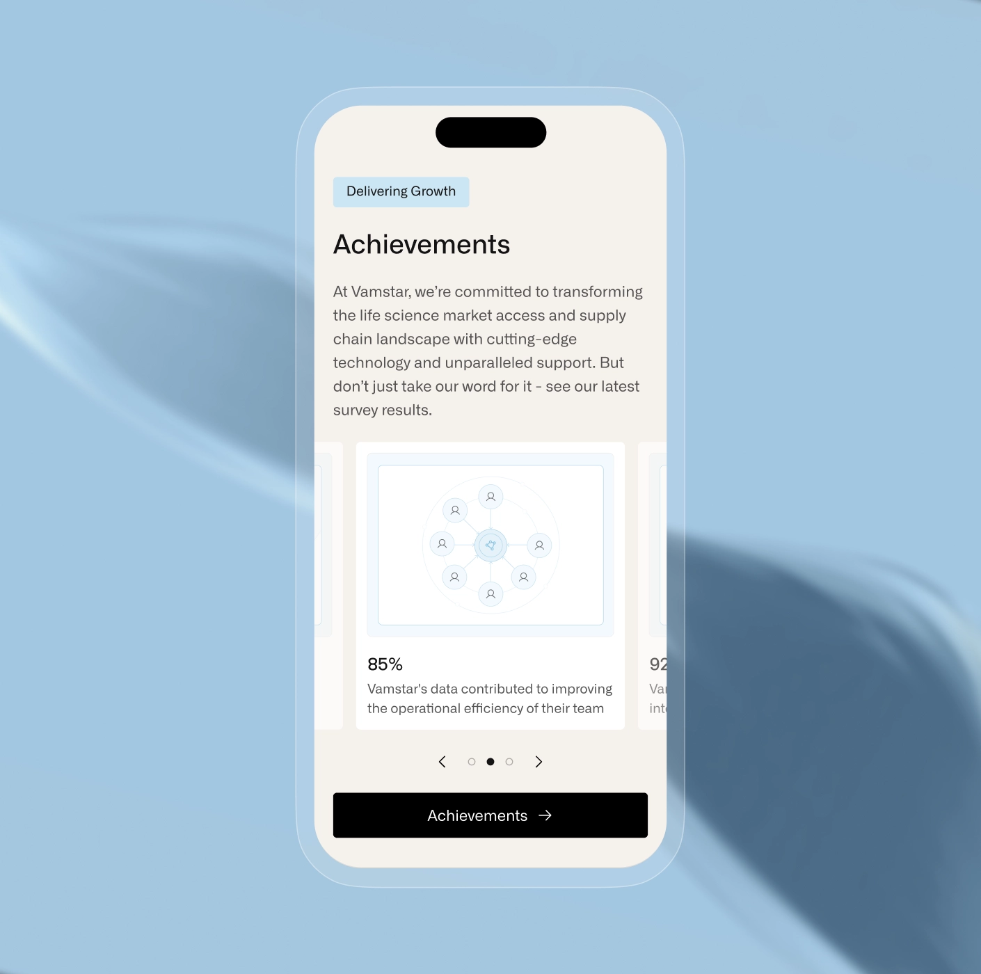 Mobile UI Design Mobile UI design showing achievements, analytics, and user engagement sections.