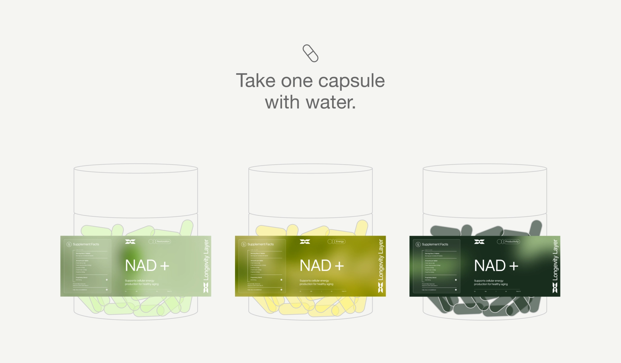 Longevity Layer NAD+ label design Longevity Layer NAD+ label design